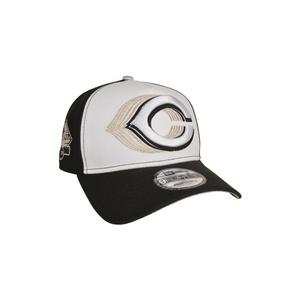 New Era Cincinnati Reds 9FORTY A-Frame Snapback Hat-Black/White/Silver