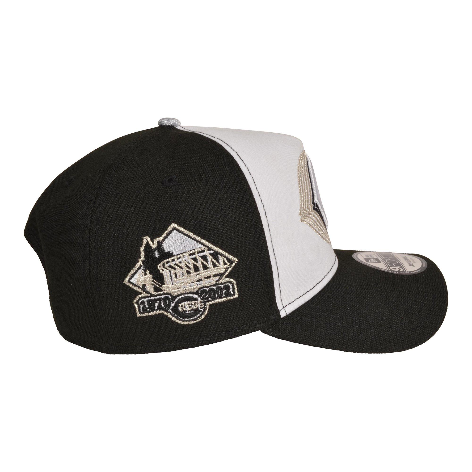 New Era Cincinnati Reds 9FORTY A-Frame Snapback Hat-Black/White/Silver