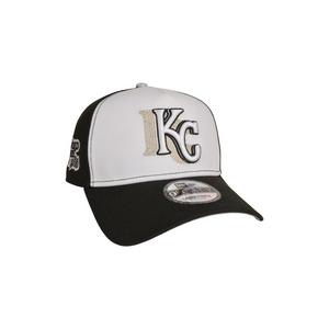 New Era Kansas City Royals 9FORTY A-Frame Snapback Hat-Black/White/Silver