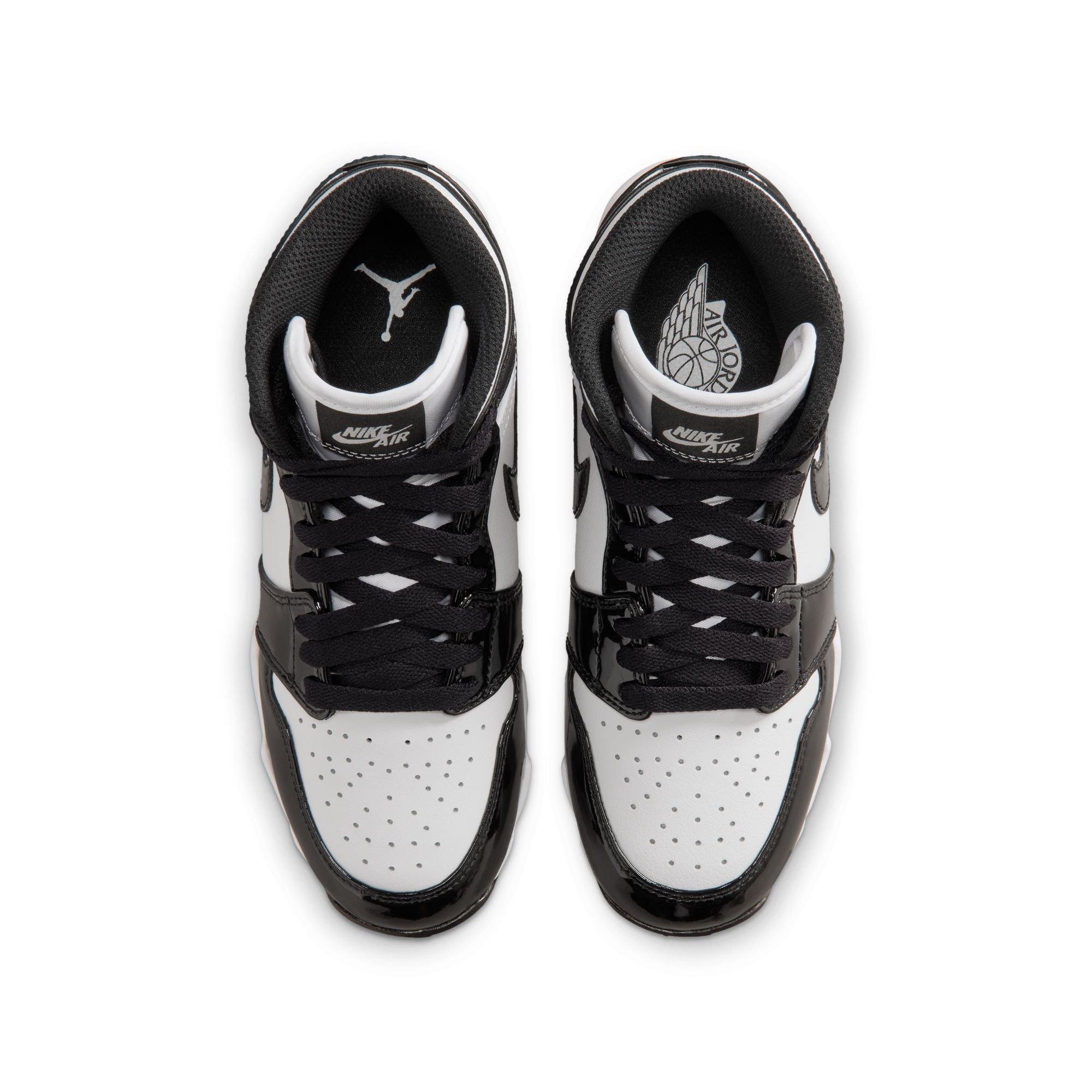 Jordan 1 Mid "White/Black" Grade School Boys' Football Cleat - WHITE/BLACK Thumbnail View 6