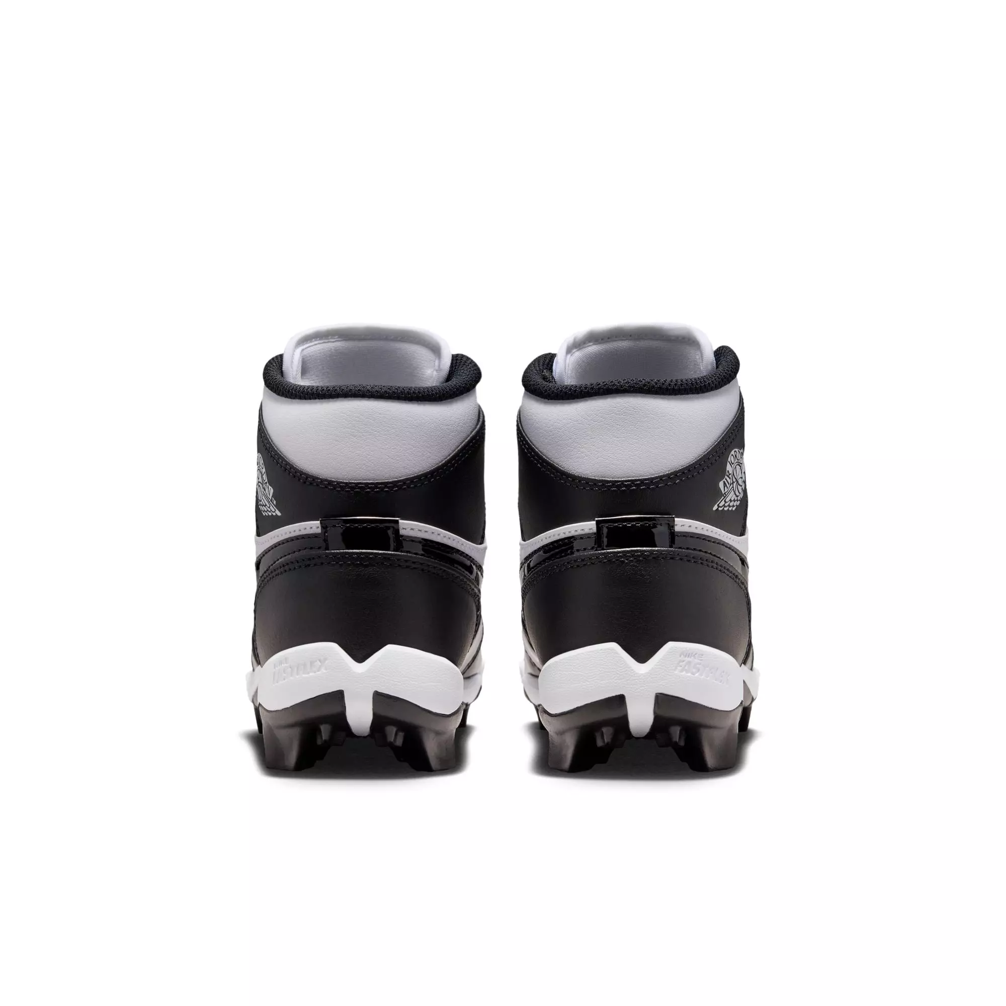 Jordan 1 Mid "White/Black" Grade School Boys' Football Cleat - WHITE/BLACK