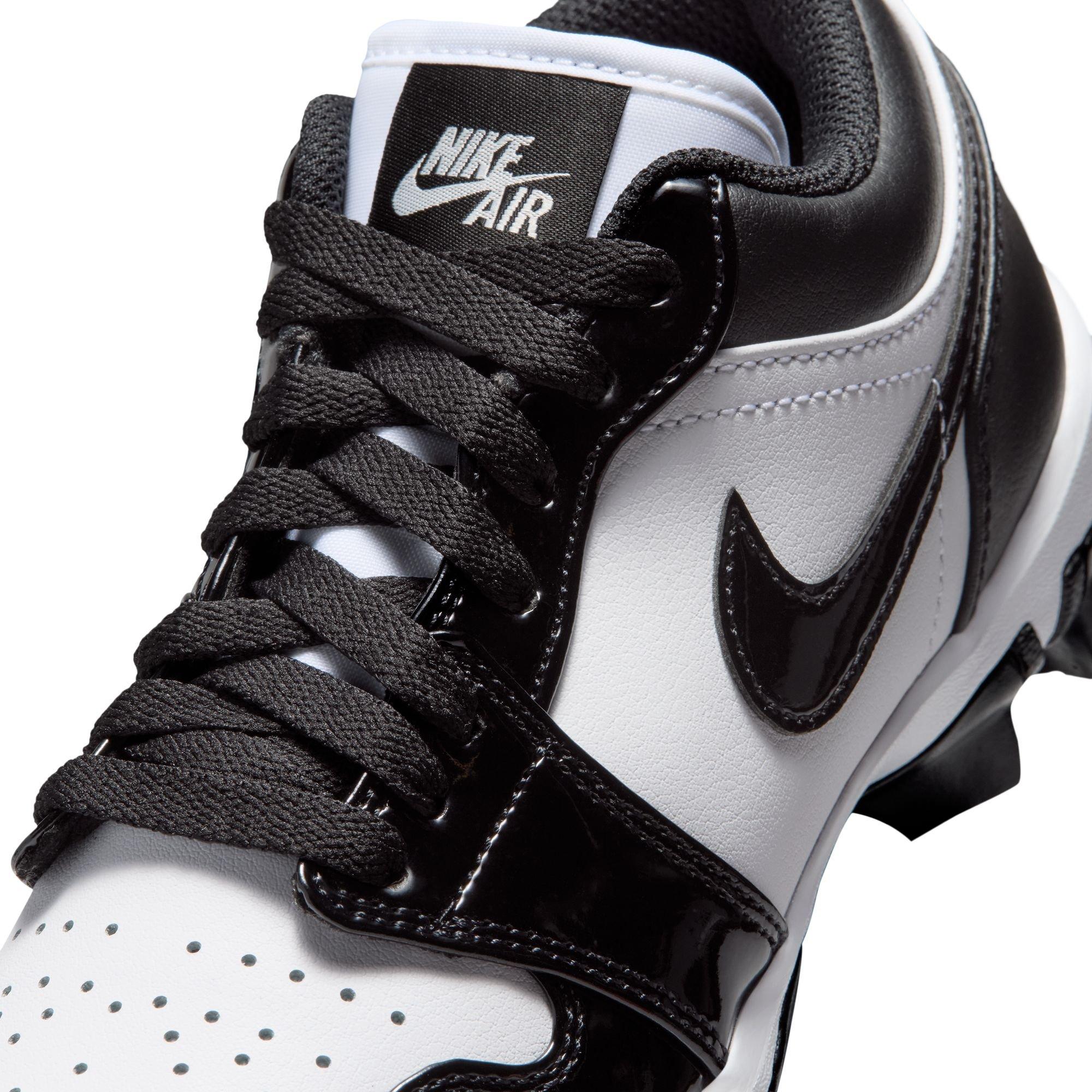 Jordan 1 Low Grade School Boys' "White/Black" Football Cleat