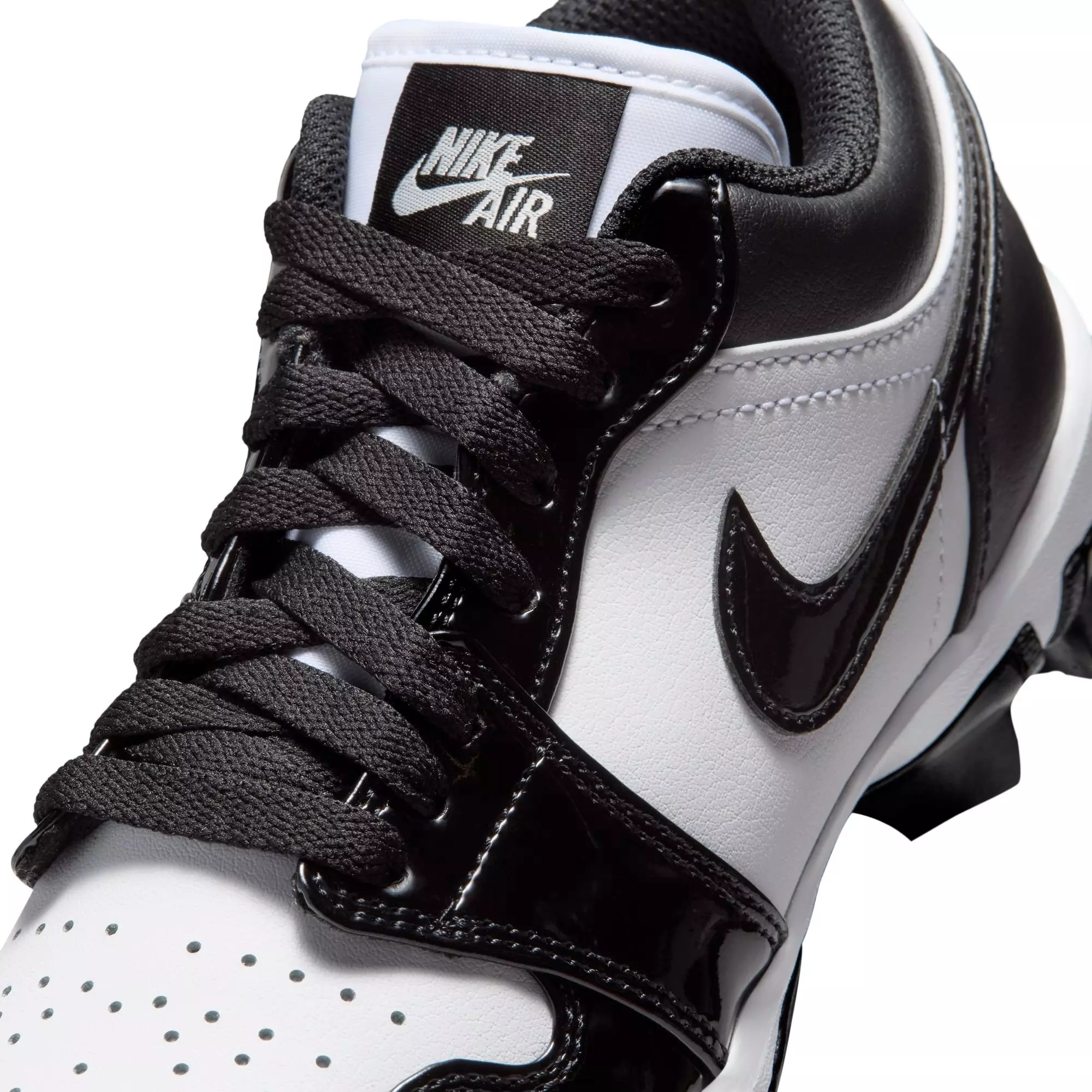 Jordan 1 Low "White/Black" Grade School Boys' Football Cleat - WHITE/BLACK