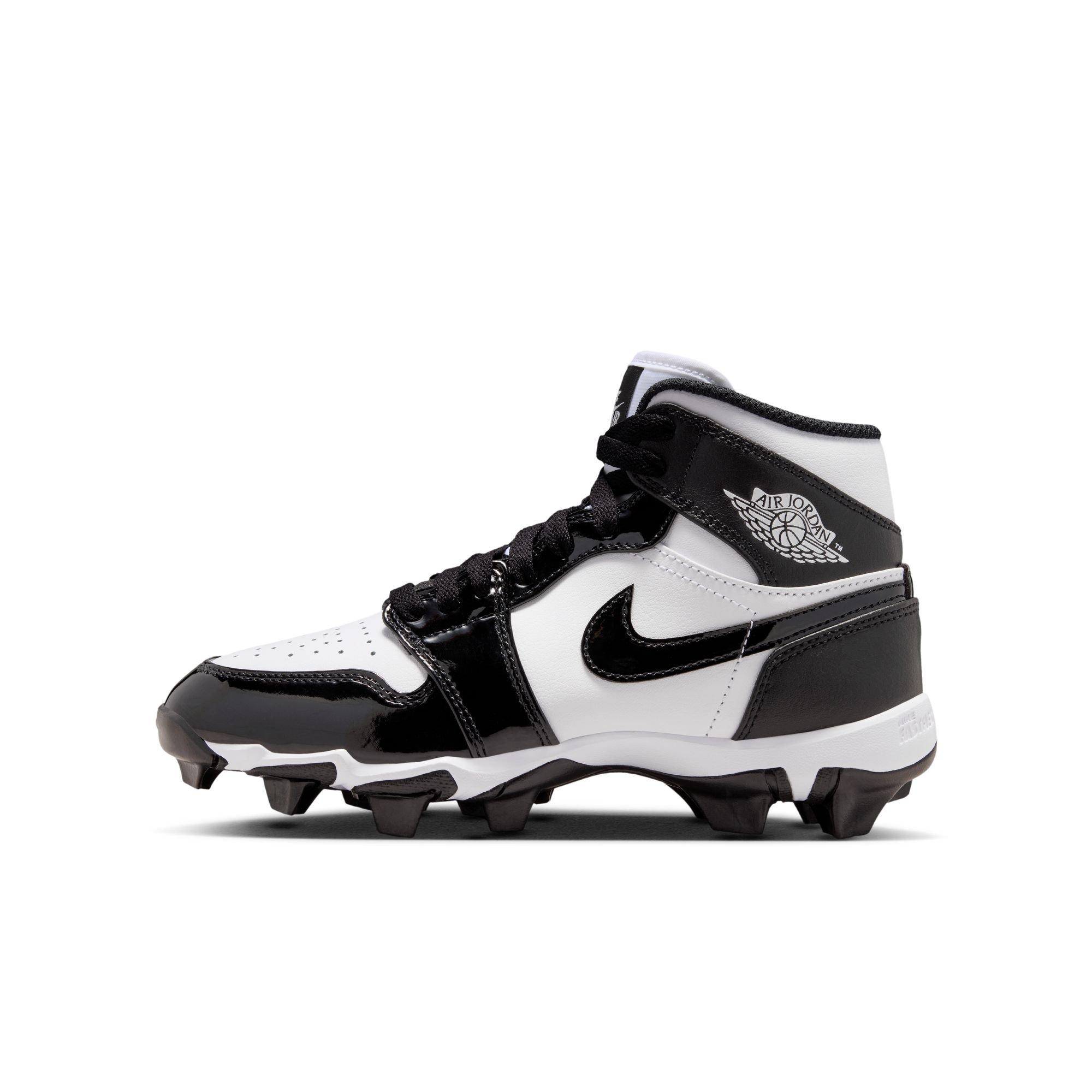 Jordan 1 Mid Preschool Boys' "White/Black" Football Cleat