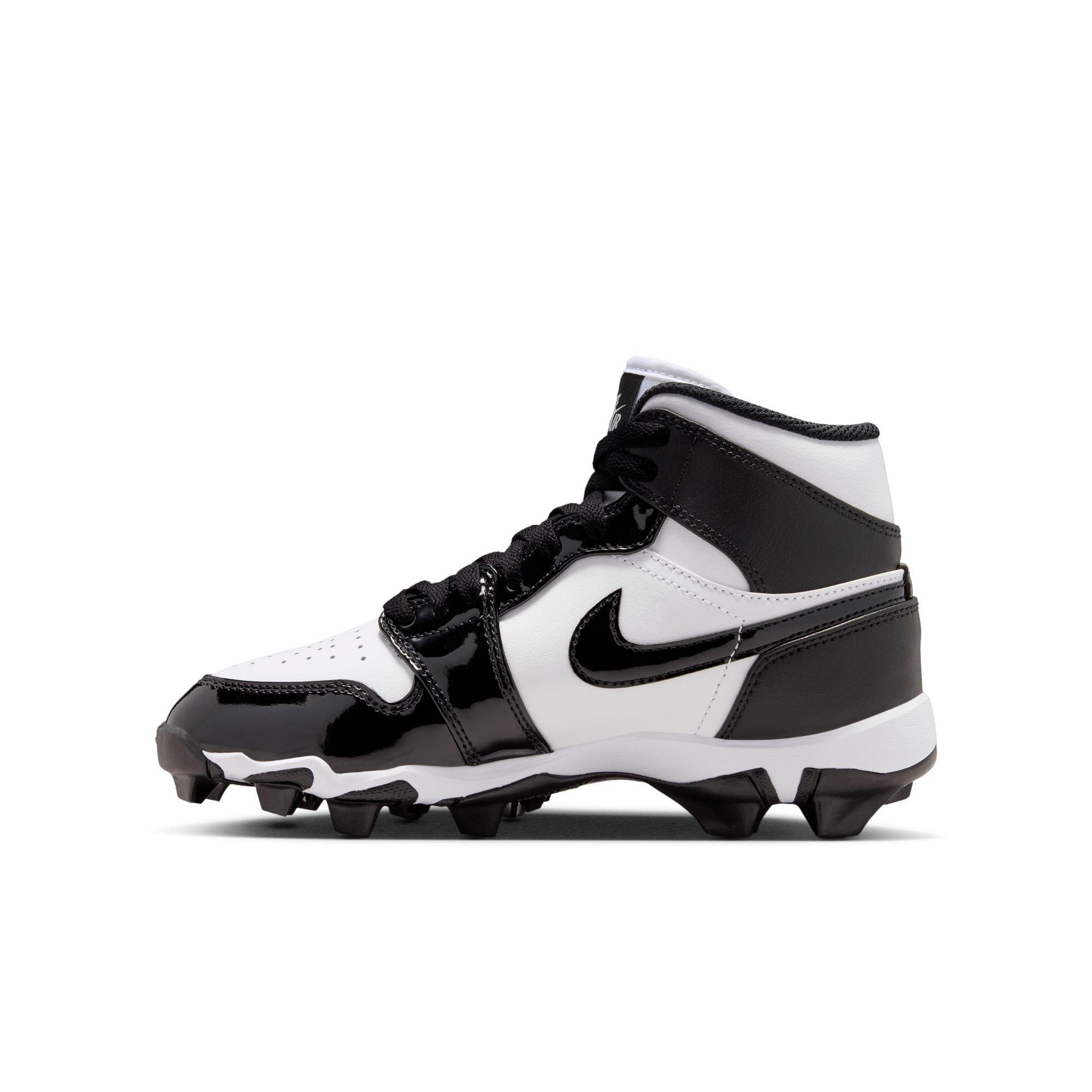 Jordan 1 Mid Preschool Boys' "White/Black" Football Cleat