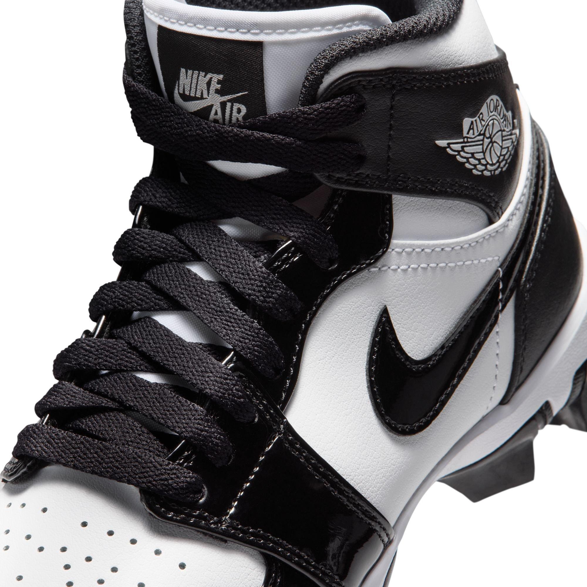 Jordan 1 Mid Preschool Boys' "White/Black" Football Cleat