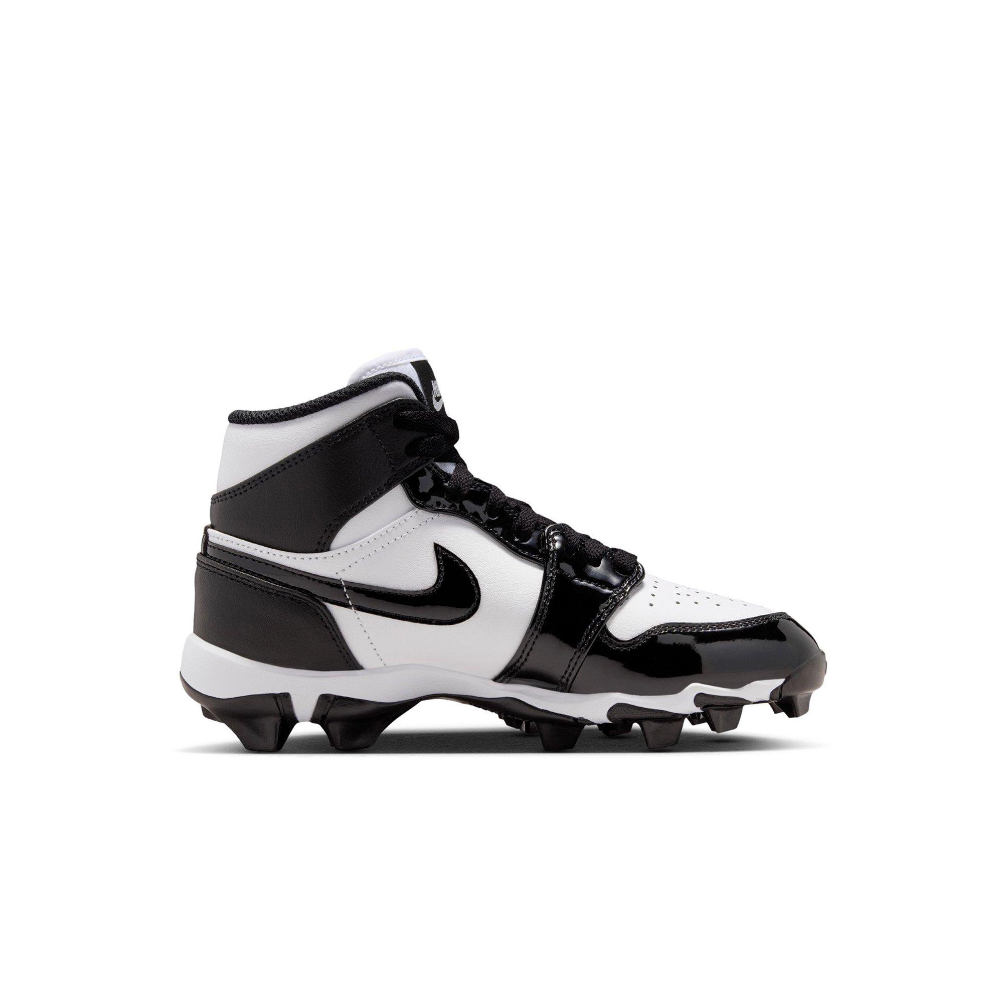 Jordan 1 Mid Preschool Boys' "White/Black" Football Cleat