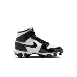 Jordan 1 Mid "White/Black" Preschool Boys' Football Cleat