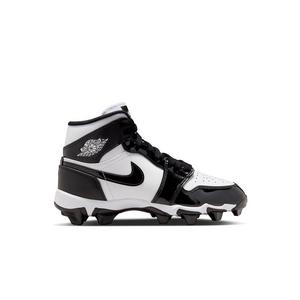 Jordan 1 Mid "White/Black" Preschool Boys' Football Cleat