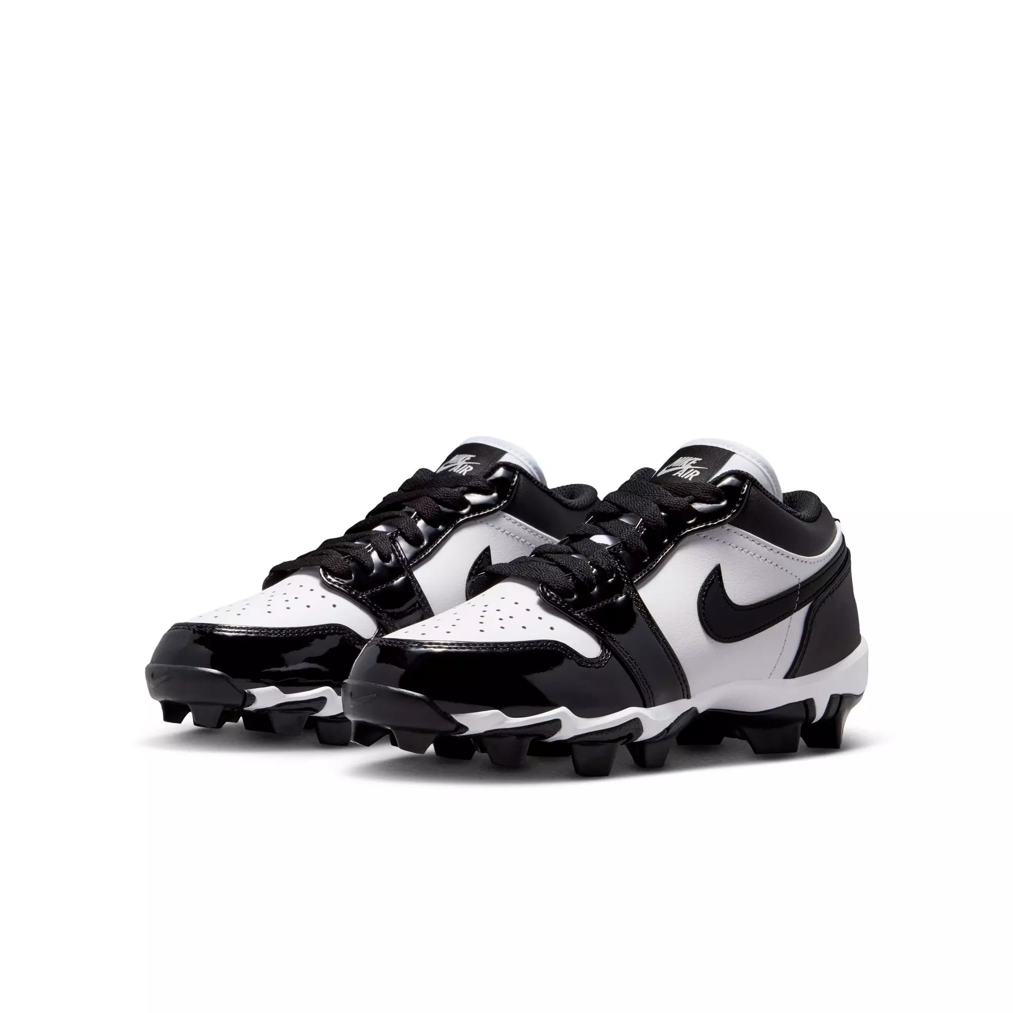 Jordan 1 Low "White/Black" Preschool Boys' Football Cleat - WHITE/BLACK