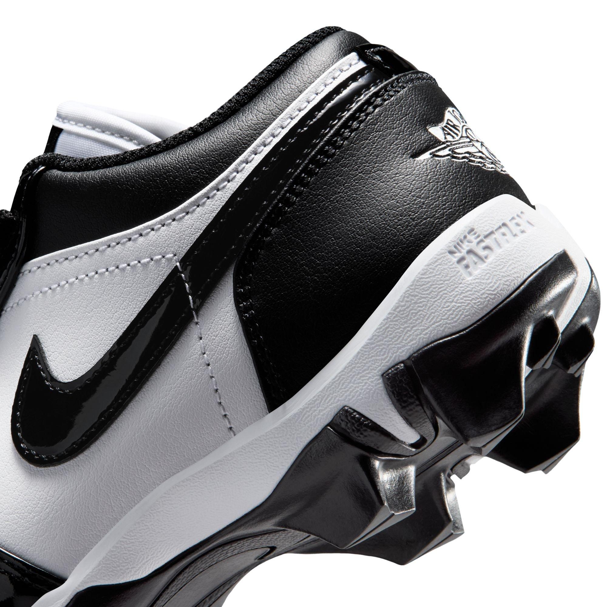 Jordan 1 Low "White/Black" Preschool Boys' Football Cleat - WHITE/BLACK Thumbnail View 11