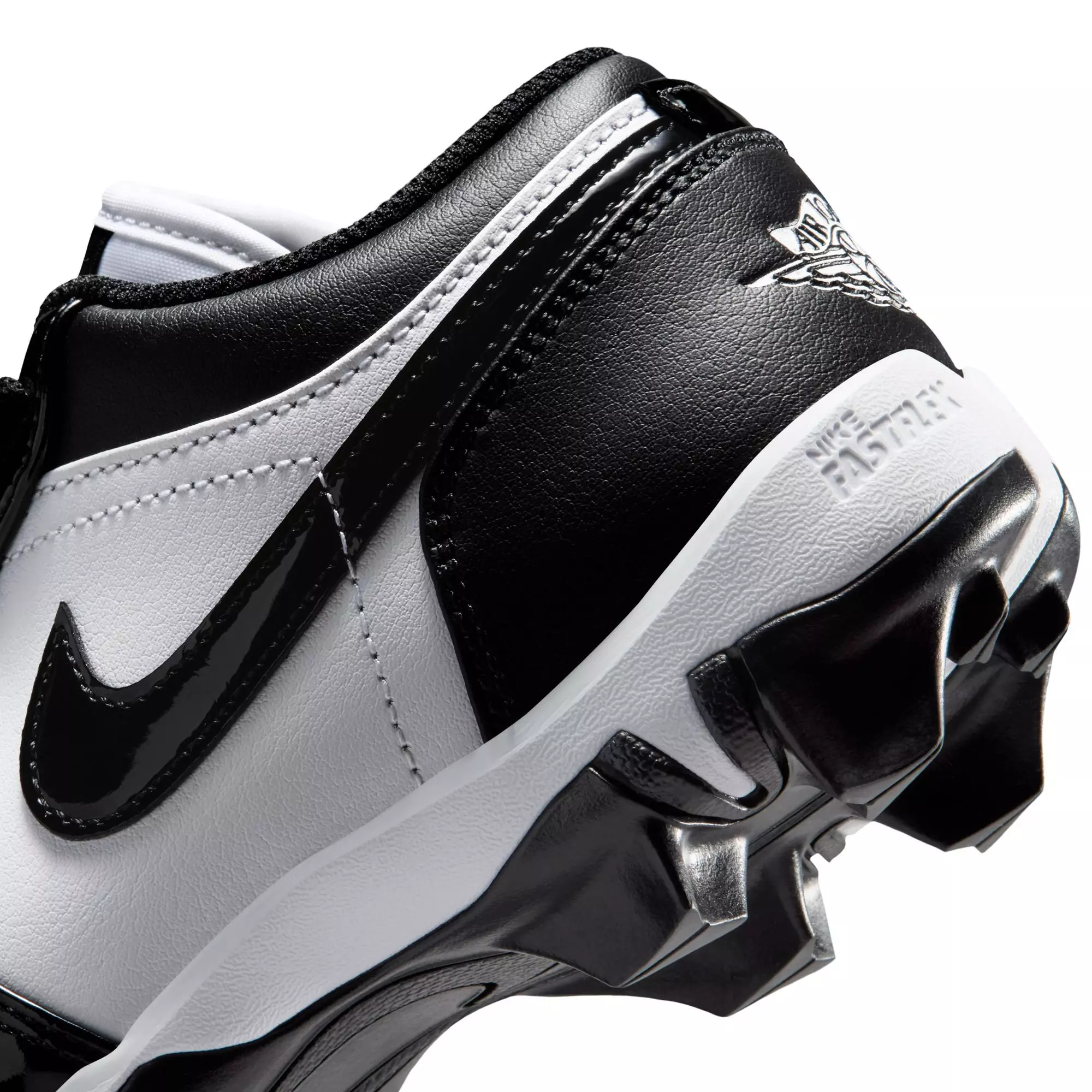 Jordan 1 Low "White/Black" Preschool Boys' Football Cleat - WHITE/BLACK