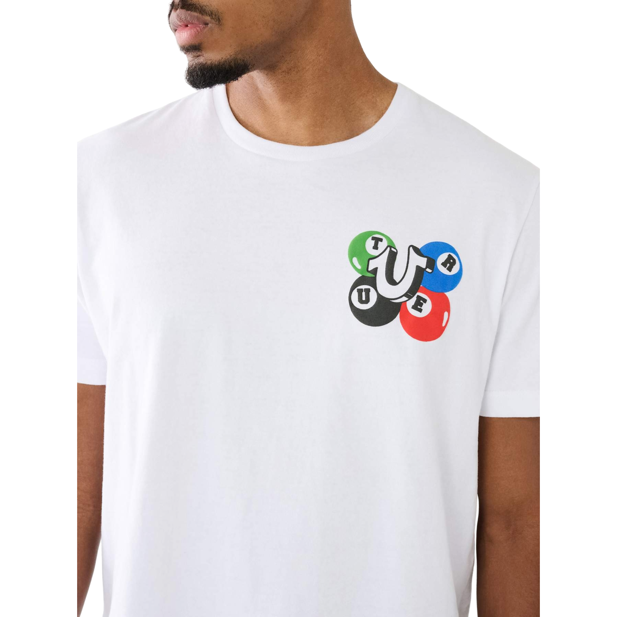 True Religion Men's Billiard Buddha Logo Tee - WHITE Thumbnail View 4