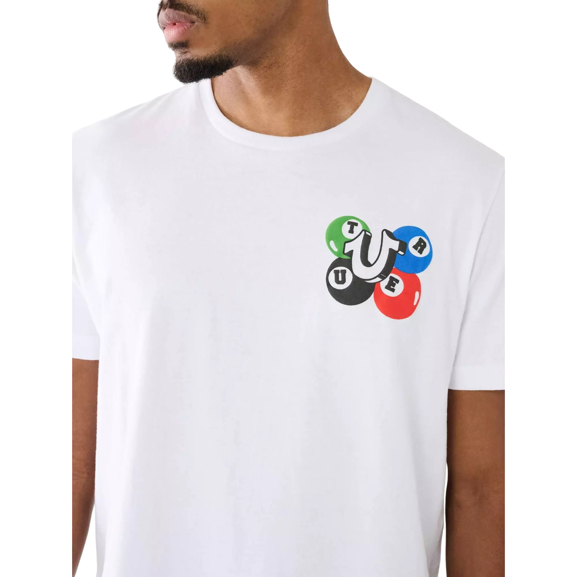 True Religion Men's Billiard Buddha Logo Tee - WHITE