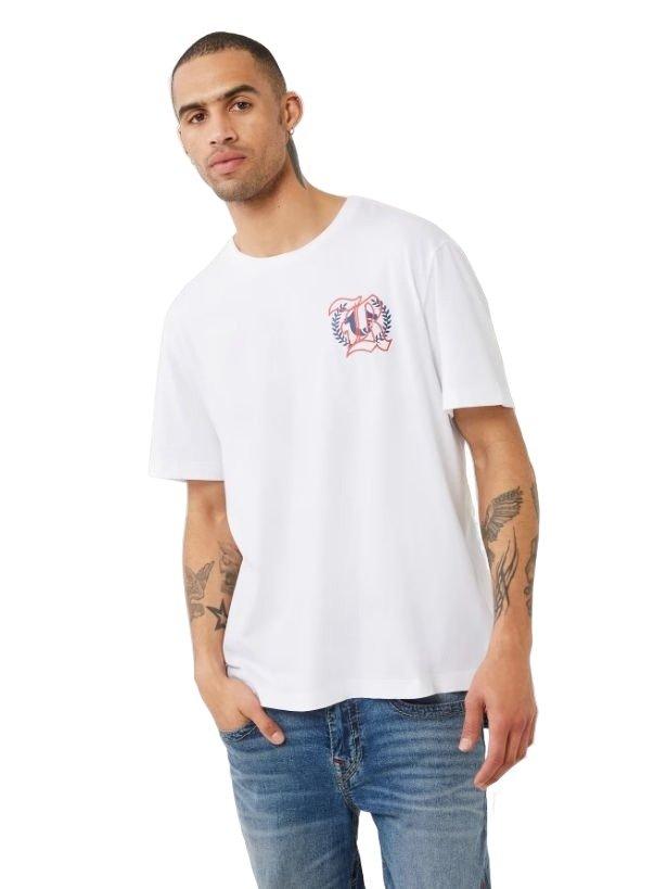 True Religion Men's Relaxed Multi Print Tee - WHITE Thumbnail View 1