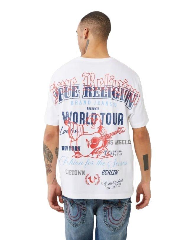 True Religion Men's Relaxed Multi Print Tee - WHITE Thumbnail View 4