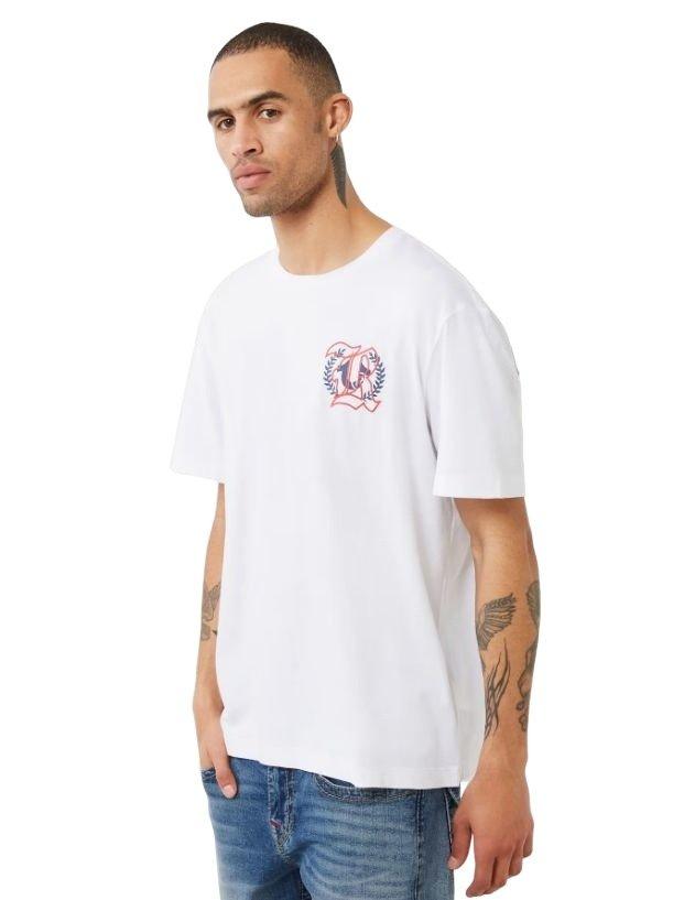 True Religion Men's Relaxed Multi Print Tee - WHITE Thumbnail View 5