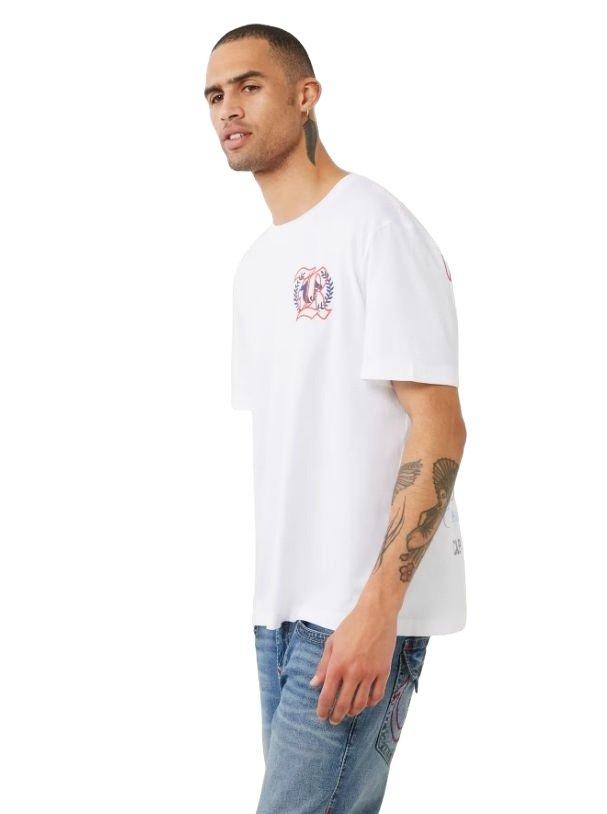 True Religion Men's Relaxed Multi Print Tee - WHITE Thumbnail View 6