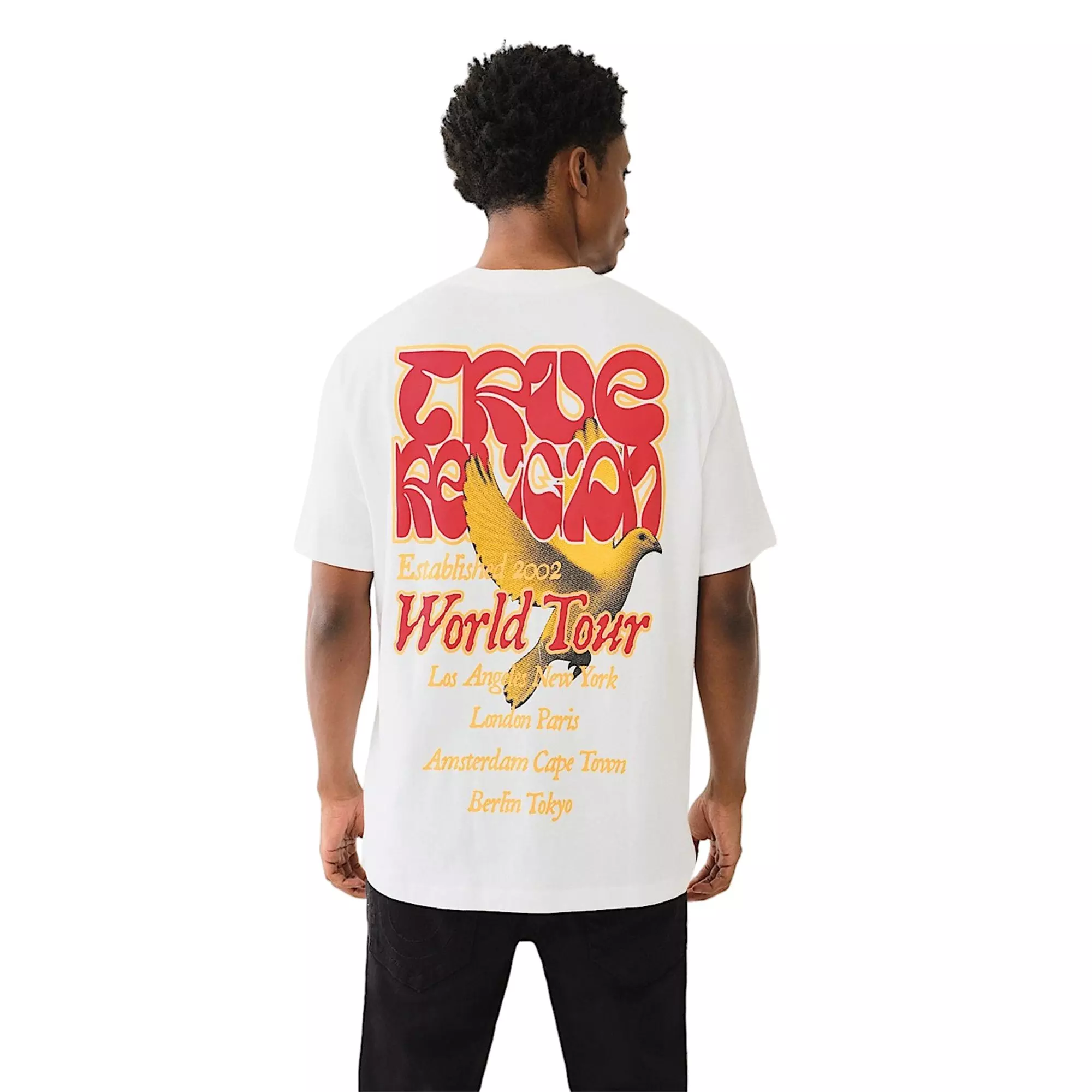 True Religion Men's True Dove Puff Print Tee - WHITE