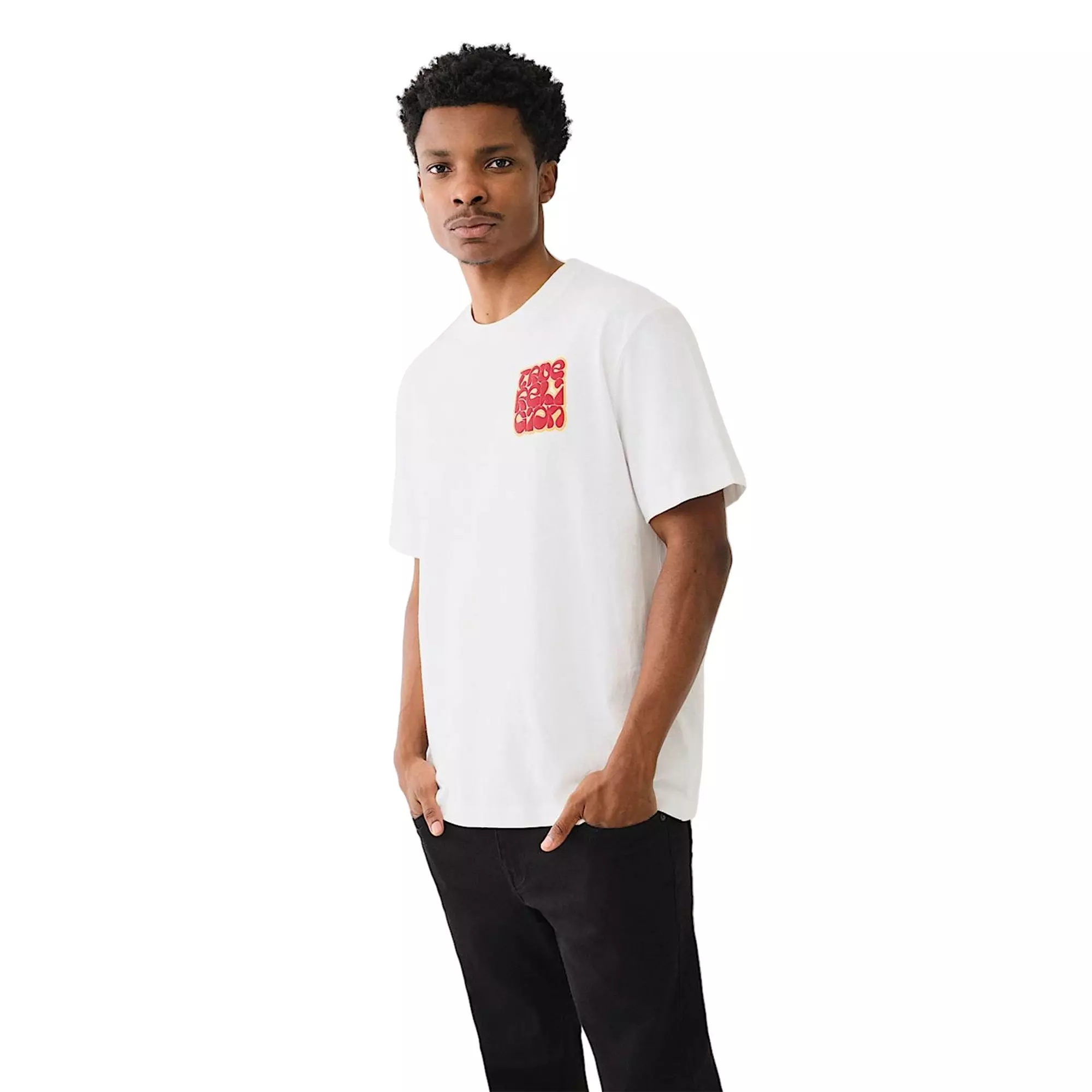 True Religion Men's True Dove Puff Print Tee - WHITE