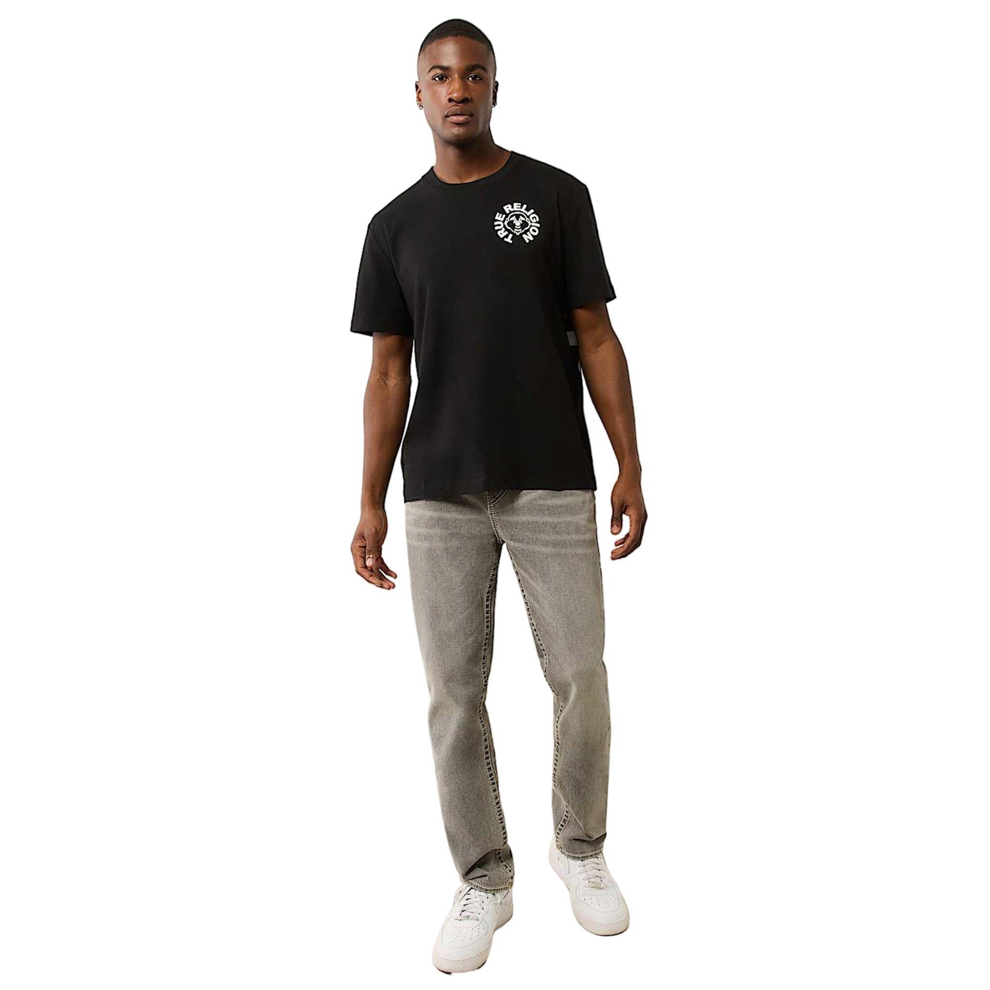 True Religion Men's Puff Print Buddha Face Tee - BLACK Thumbnail View 5