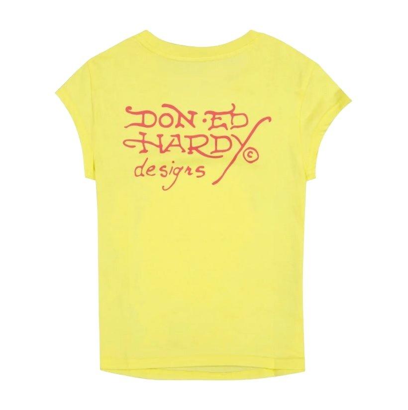 Ed Hardy Women's Phoenix Cap Sleeve Tee - Lemon - YELLOW Thumbnail View 2