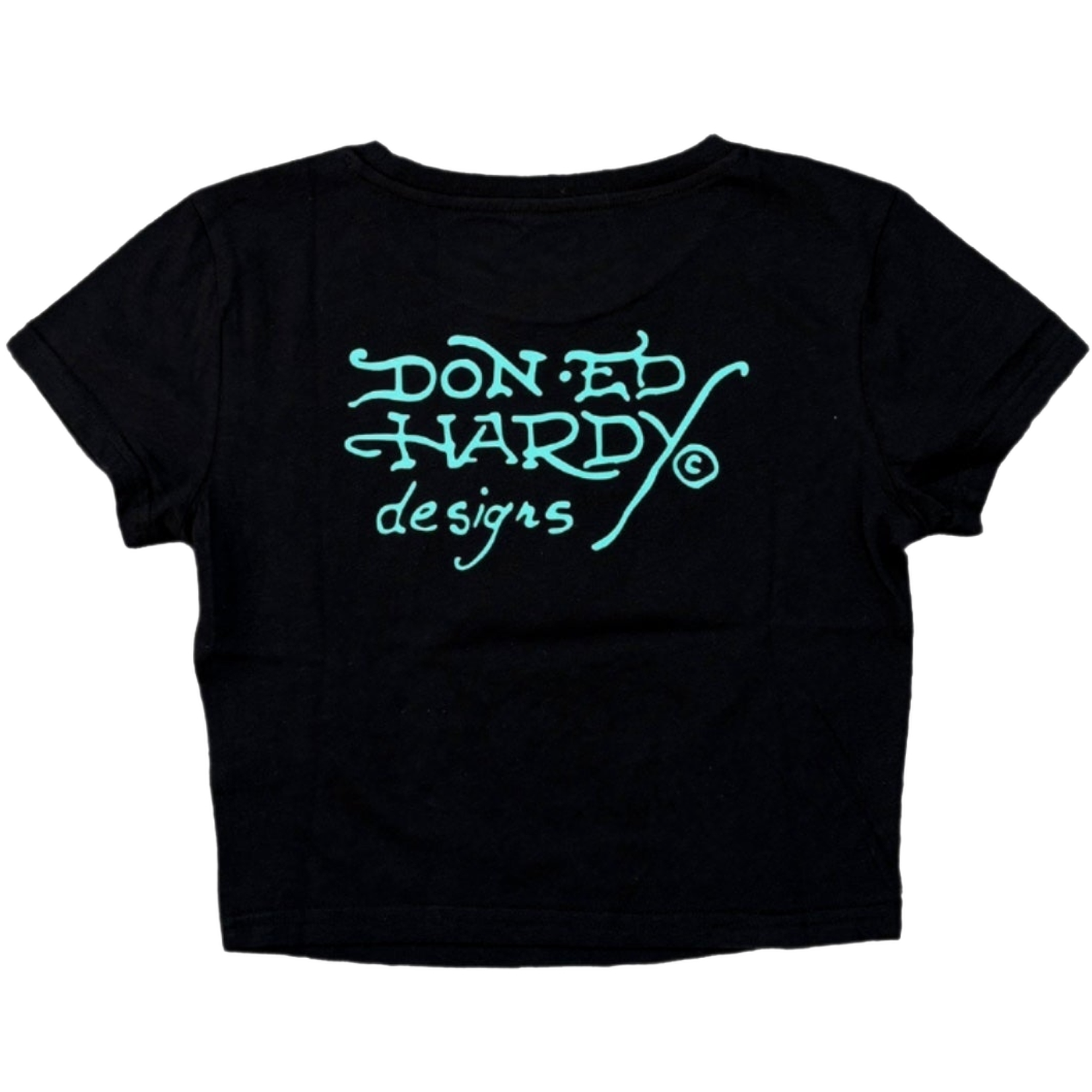 Ed Hardy Women's Skull Baby Tee - BLACK Thumbnail View 2