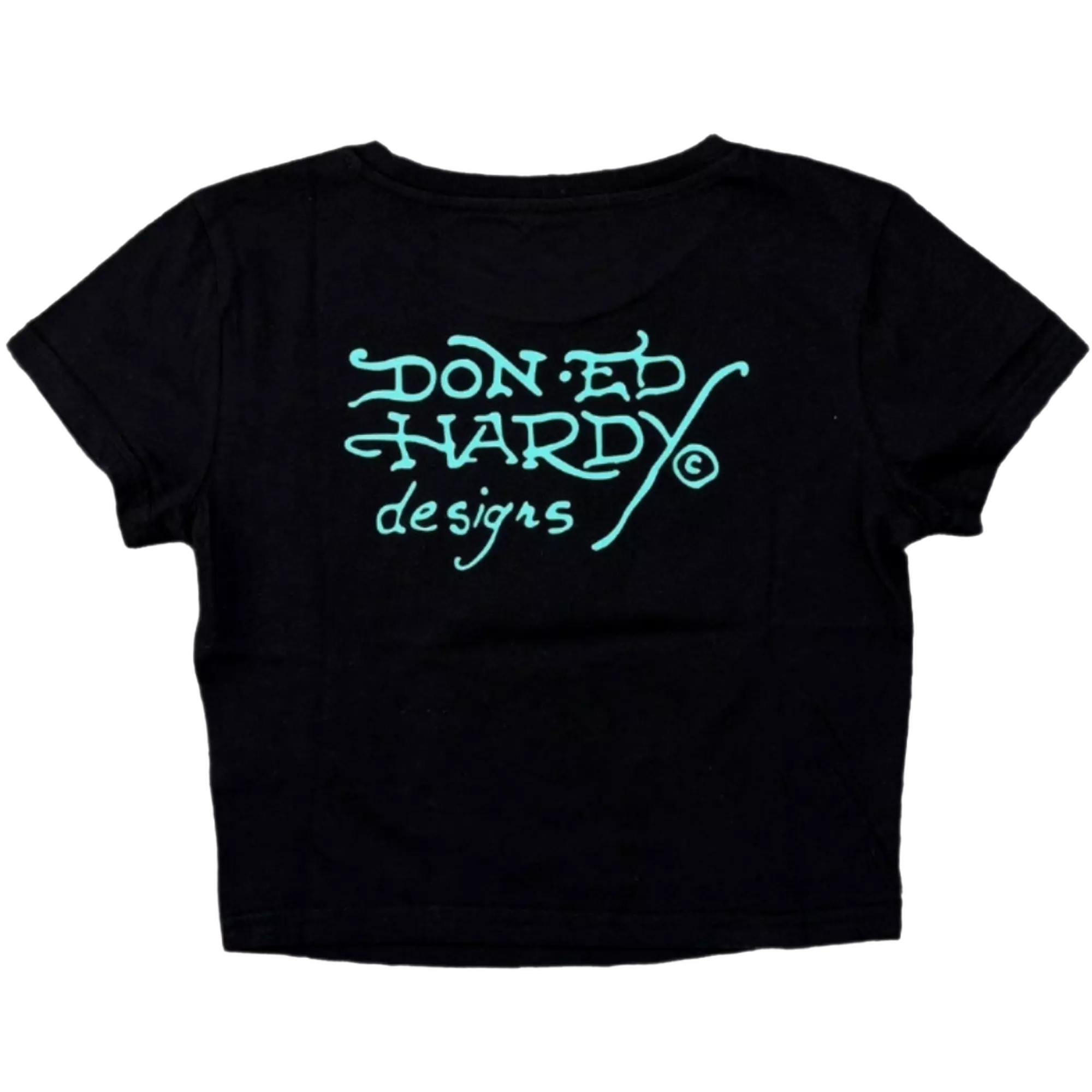 Ed Hardy Women's Skull Baby Tee - BLACK