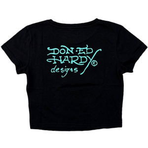 Ed Hardy Women's Skull Baby Tee