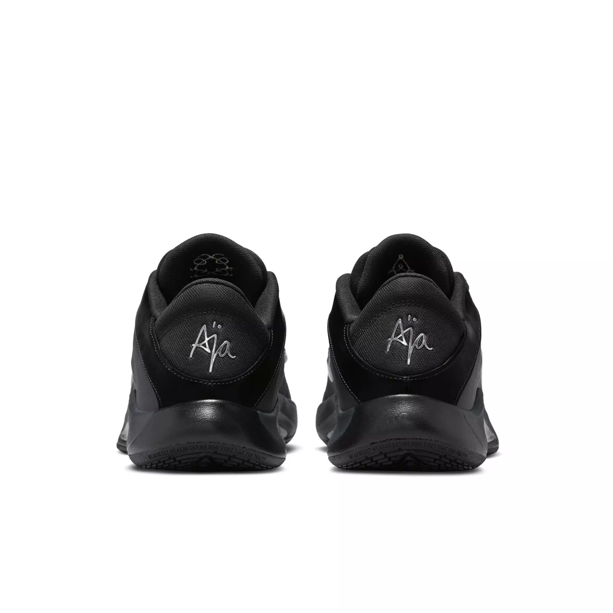 Nike A'One "Smoke Grey" Unisex Basketball Shoe - BLACK/METALLIC SILVER/SMOKE GREY