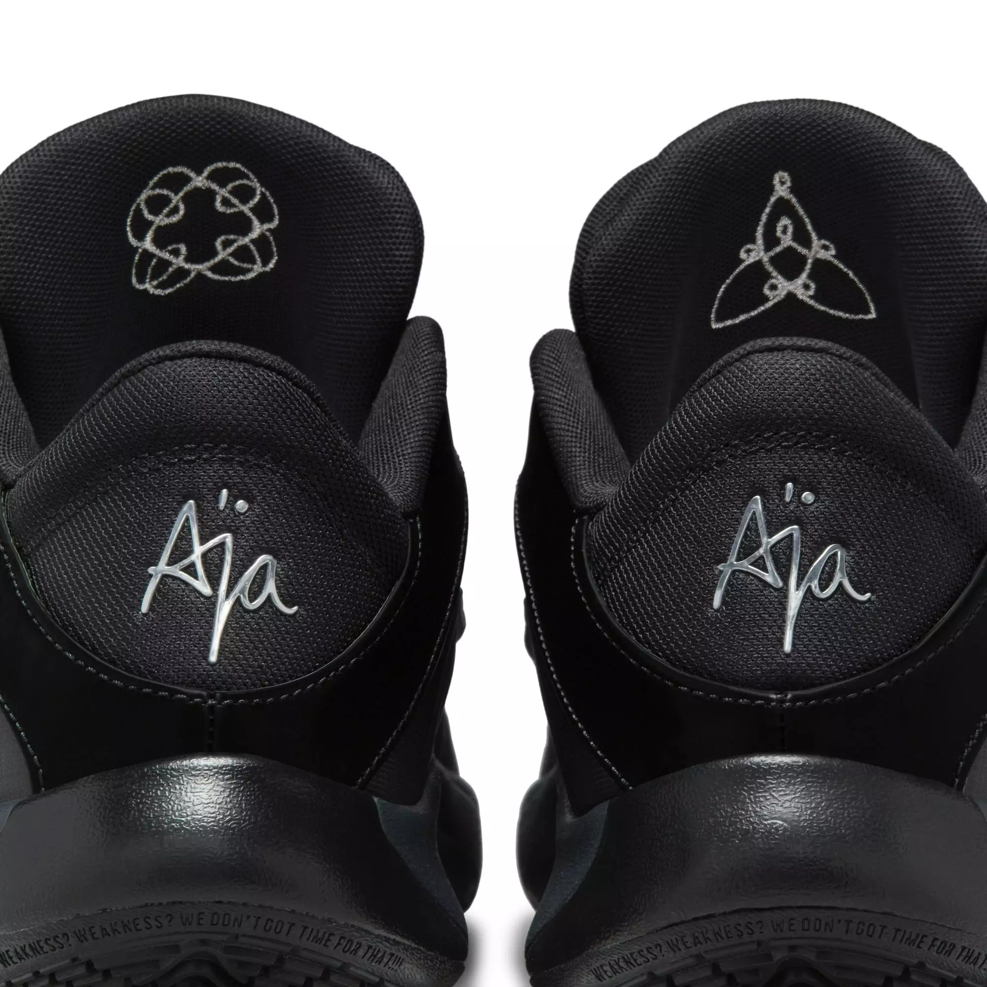 Nike A'One "Smoke Grey" Unisex Basketball Shoe - BLACK/METALLIC SILVER/SMOKE GREY