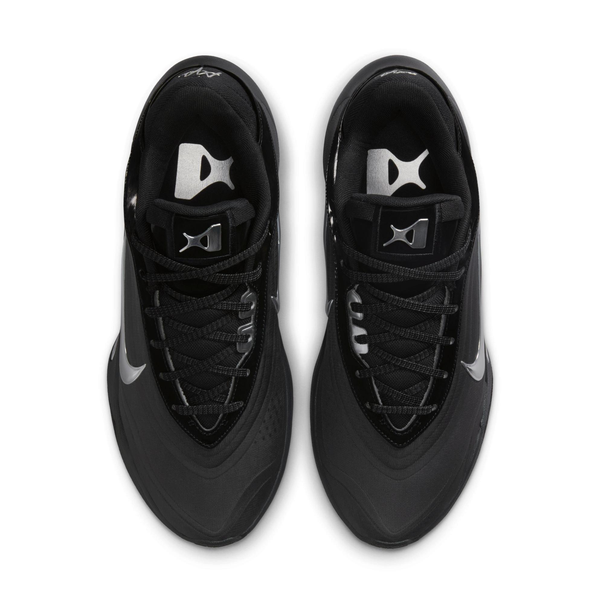 Nike A'One "Smoke Grey" Unisex Basketball Shoe - BLACK/METALLIC SILVER/SMOKE GREY Thumbnail View 10
