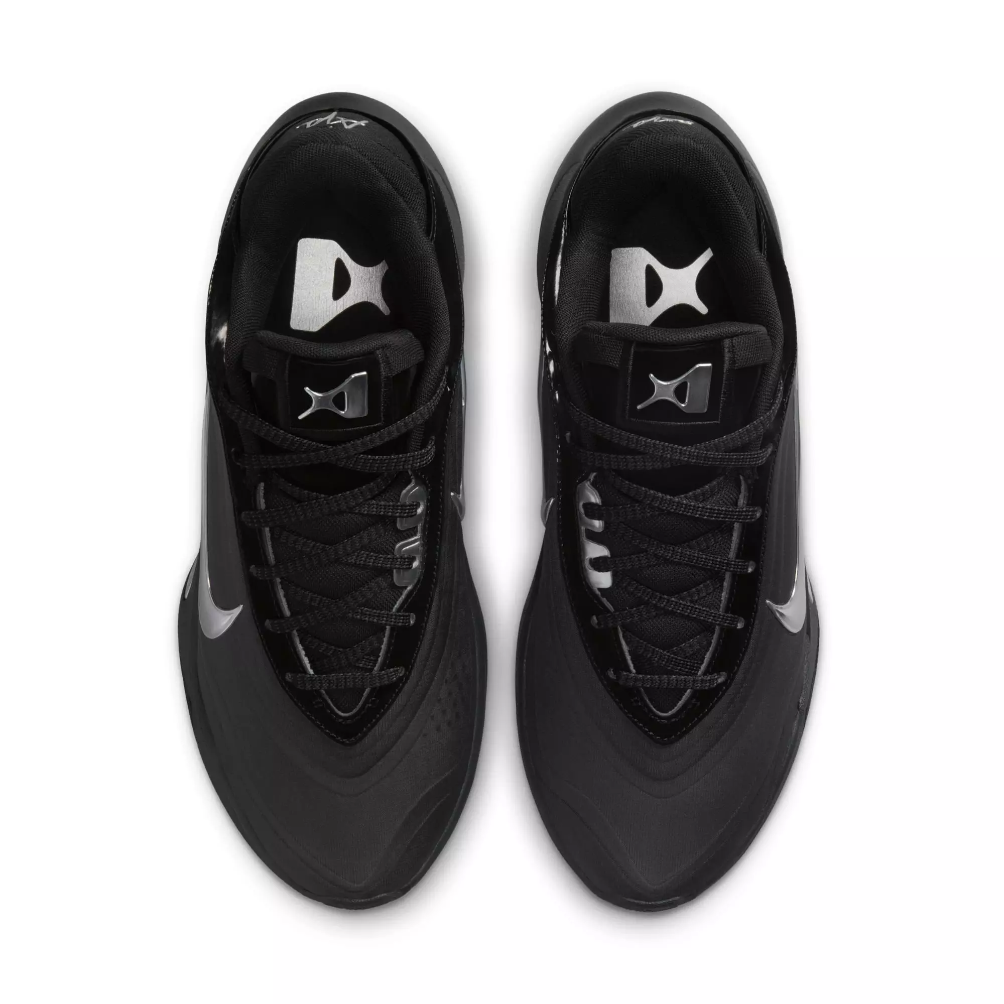 Nike A'One "Smoke Grey" Unisex Basketball Shoe - BLACK/METALLIC SILVER/SMOKE GREY