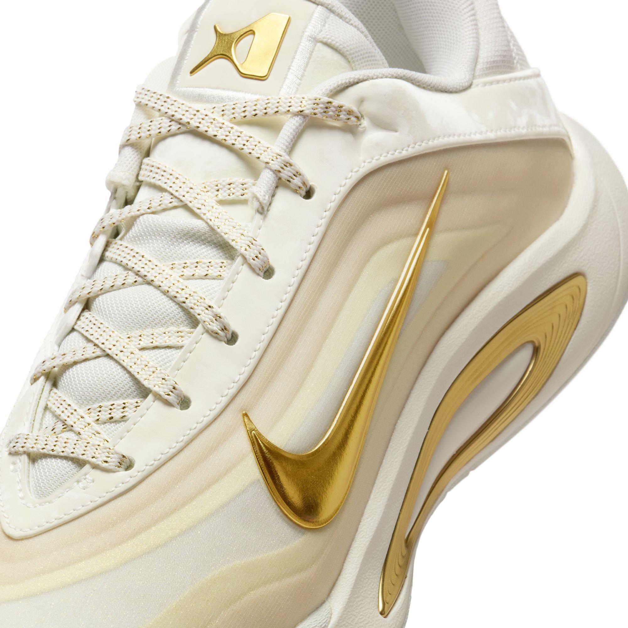 Nike A'One "Champagne Champion" Unisex Basketball Shoe - SAIL Thumbnail View 9