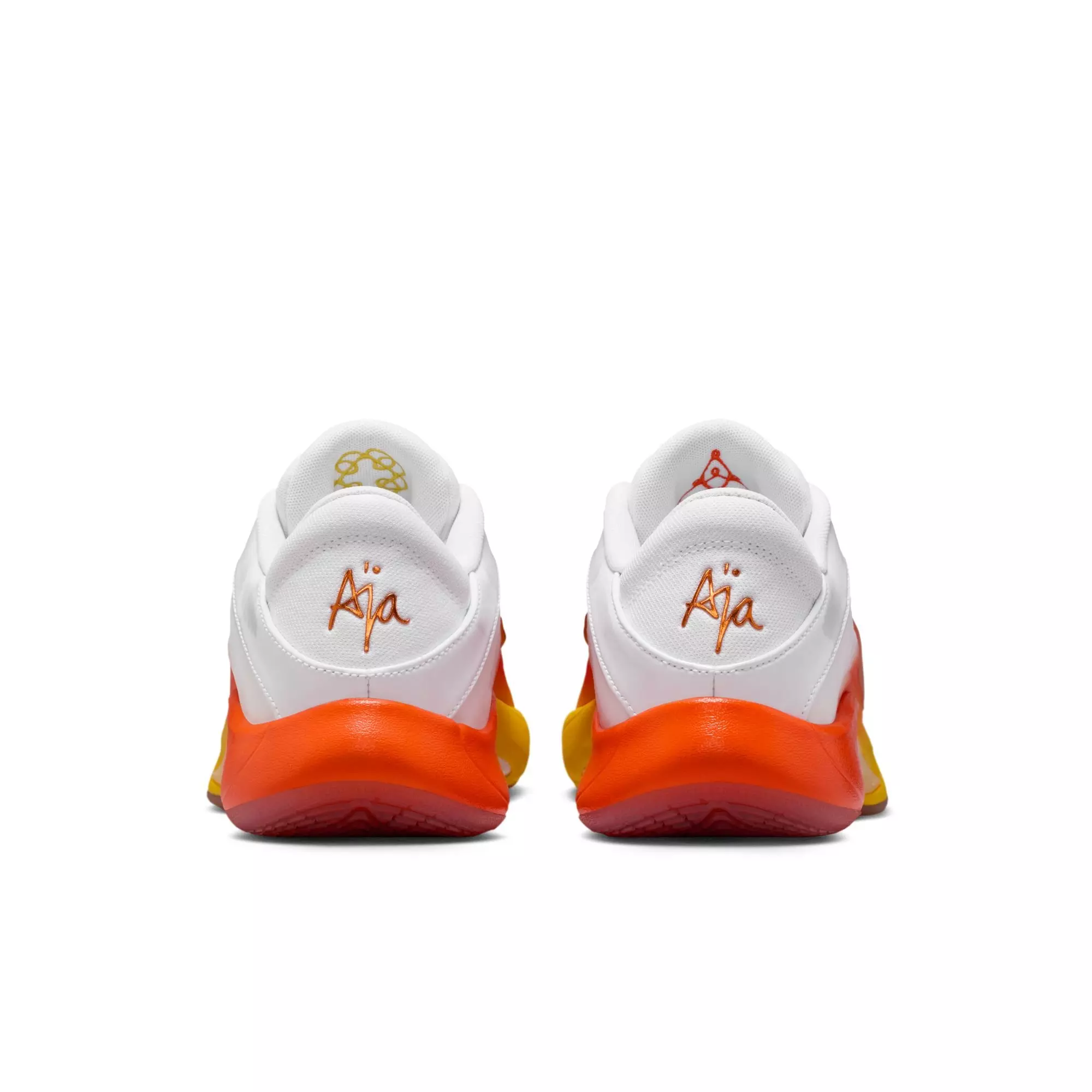 Nike A'One "Candy Corn Queen" Basketball Shoe - WHITE/SAFETY ORANGE/CHROME YELLOW