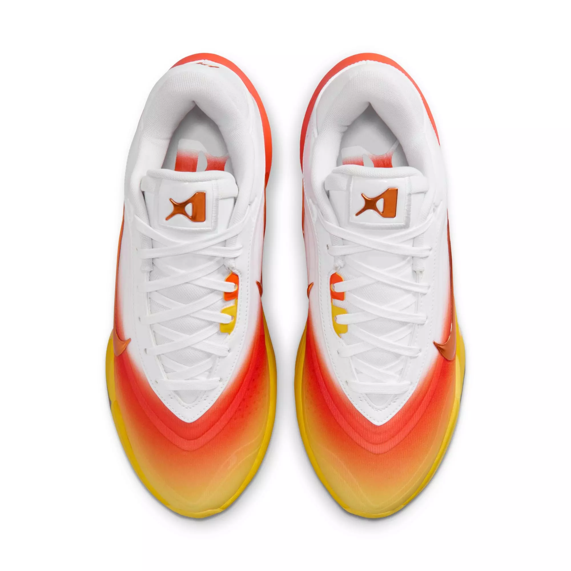 Nike A'One "Candy Corn Queen" Basketball Shoe - WHITE/SAFETY ORANGE/CHROME YELLOW