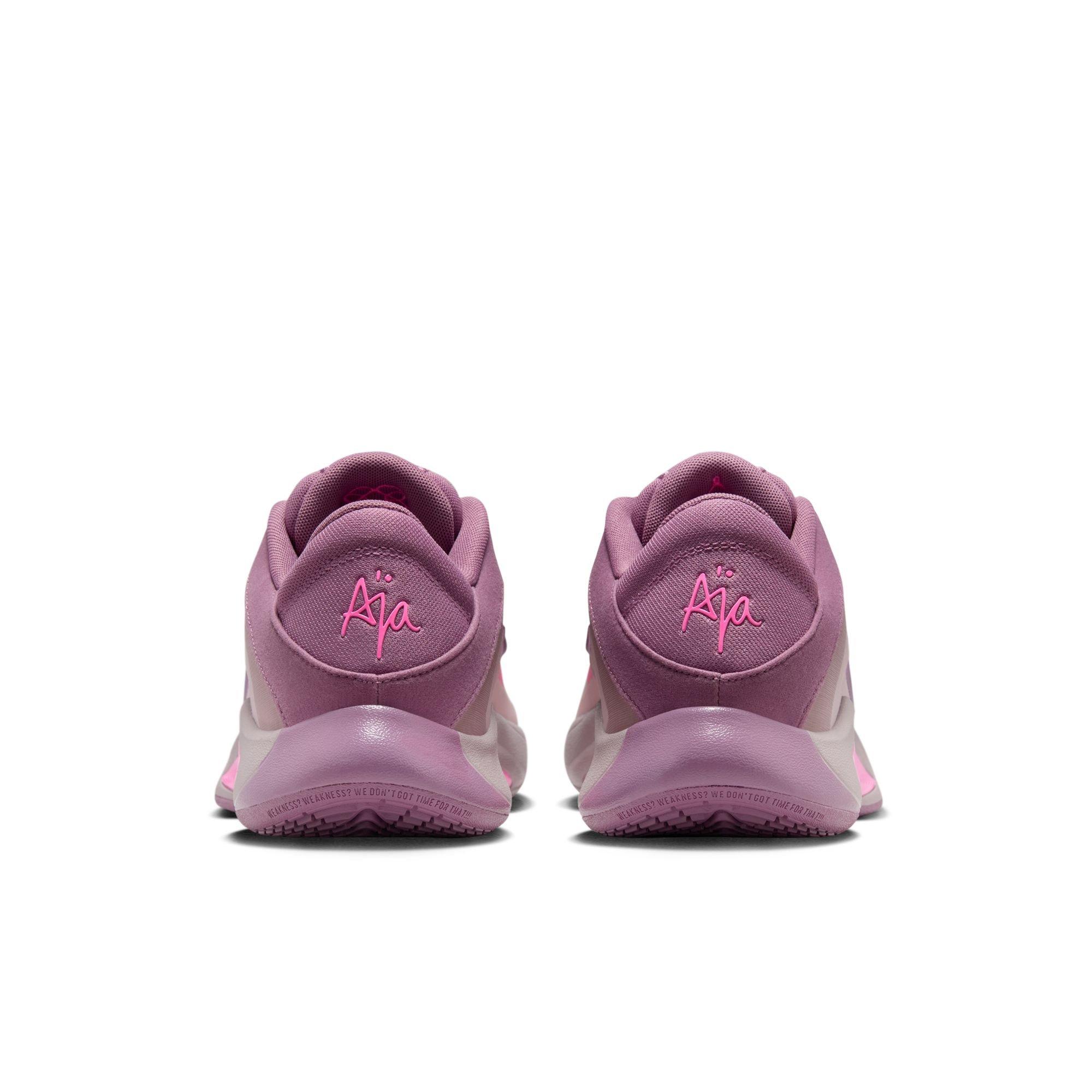 Nike A'One "Dog Mom" Basketball Shoe - VIOLET DUST/PINK SPELL/PEARL PINK Thumbnail View 9