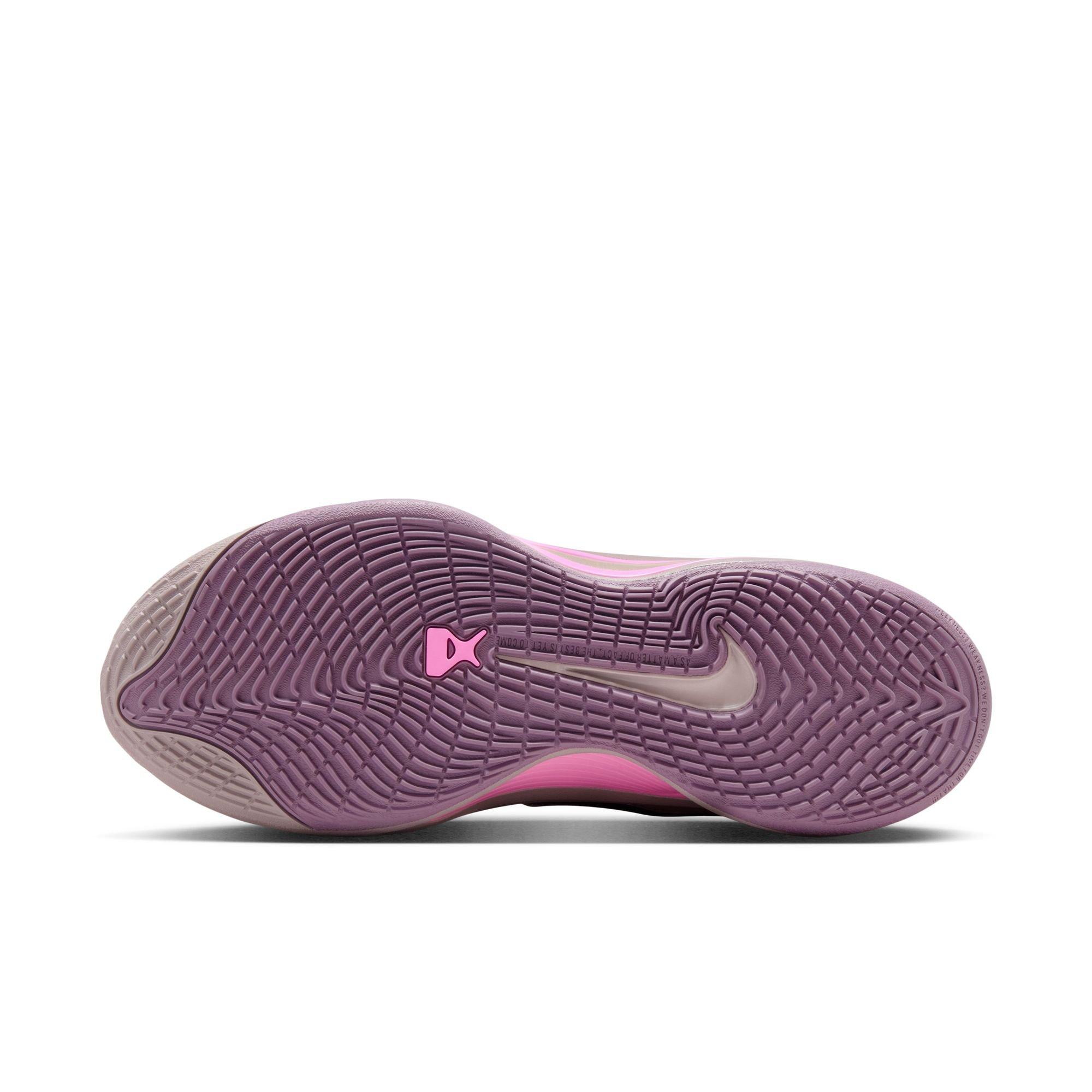 Nike A'One "Dog Mom" Basketball Shoe - VIOLET DUST/PINK SPELL/PEARL PINK Thumbnail View 11