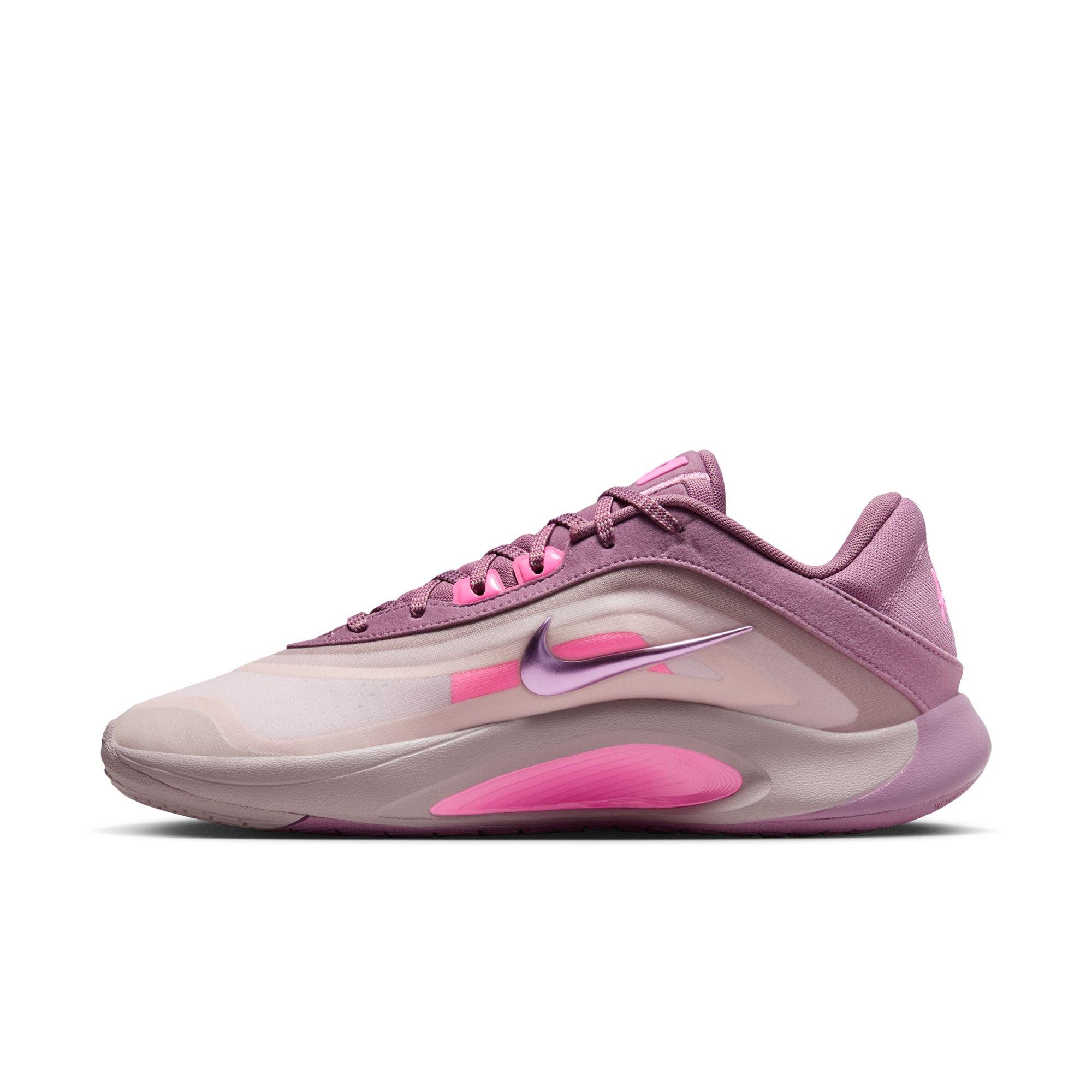 Nike A'One "Dog Mom" Basketball Shoe - VIOLET DUST/PINK SPELL/PEARL PINK Thumbnail View 8