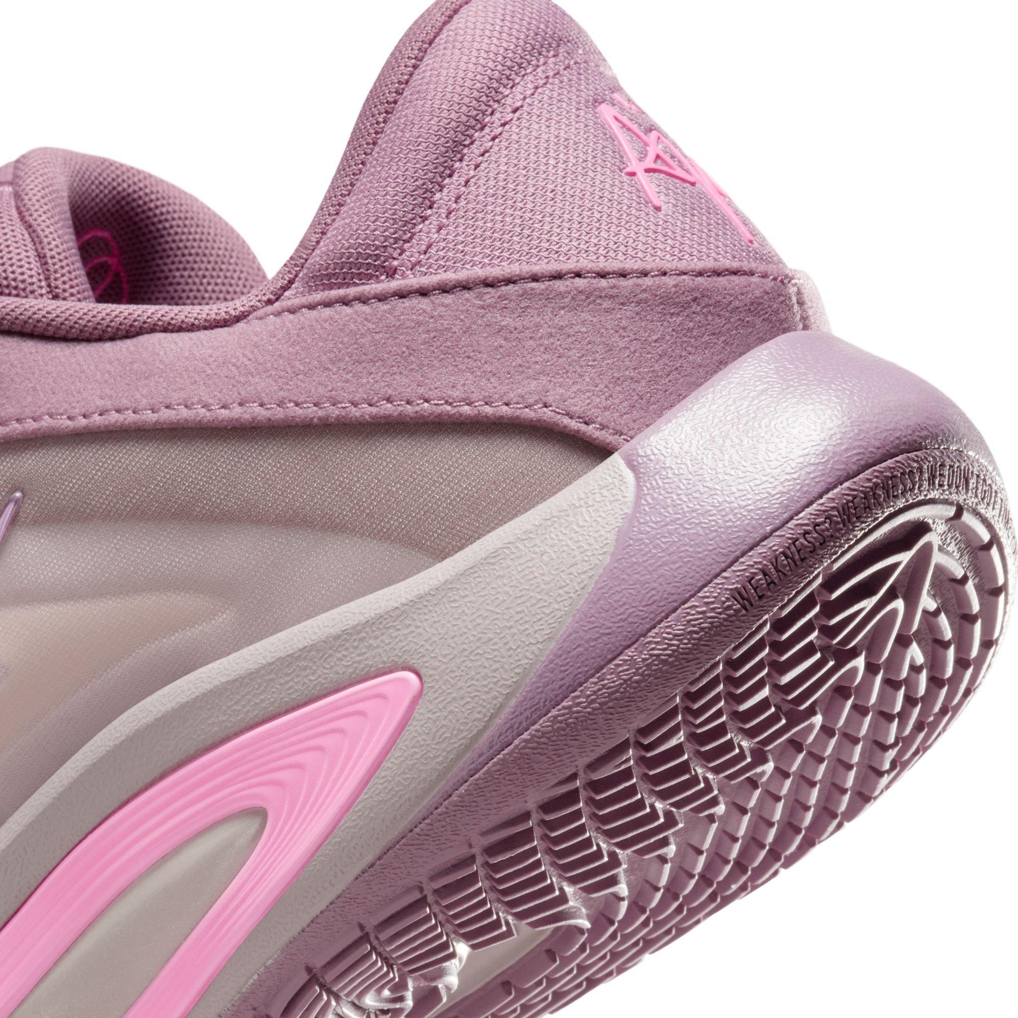 Nike A'One "Dog Mom" Basketball Shoe - VIOLET DUST/PINK SPELL/PEARL PINK Thumbnail View 6
