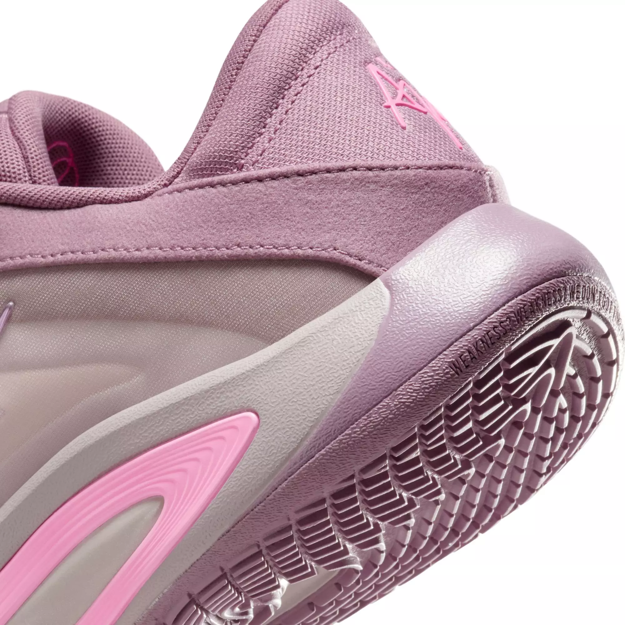 Nike A'One "Dog Mom" Basketball Shoe - VIOLET DUST/PINK SPELL/PEARL PINK