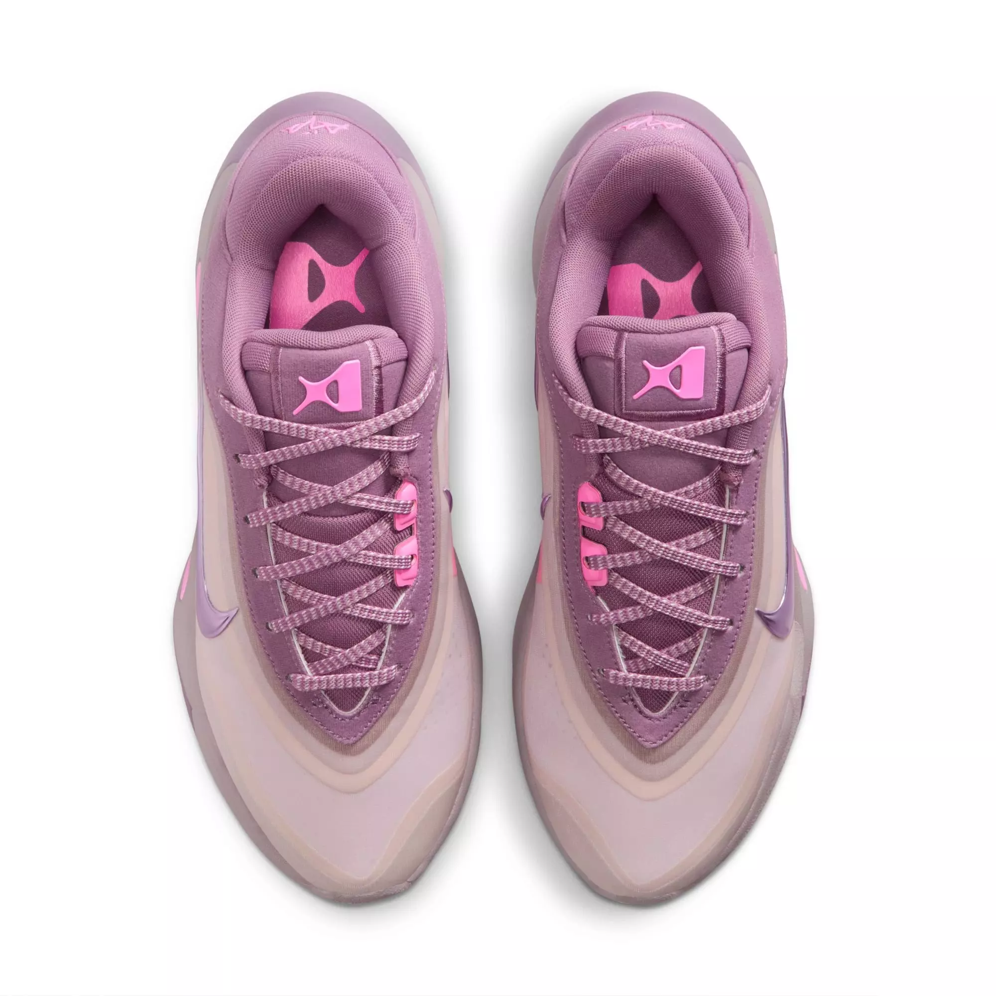 Nike A'One "Dog Mom" Basketball Shoe - VIOLET DUST/PINK SPELL/PEARL PINK