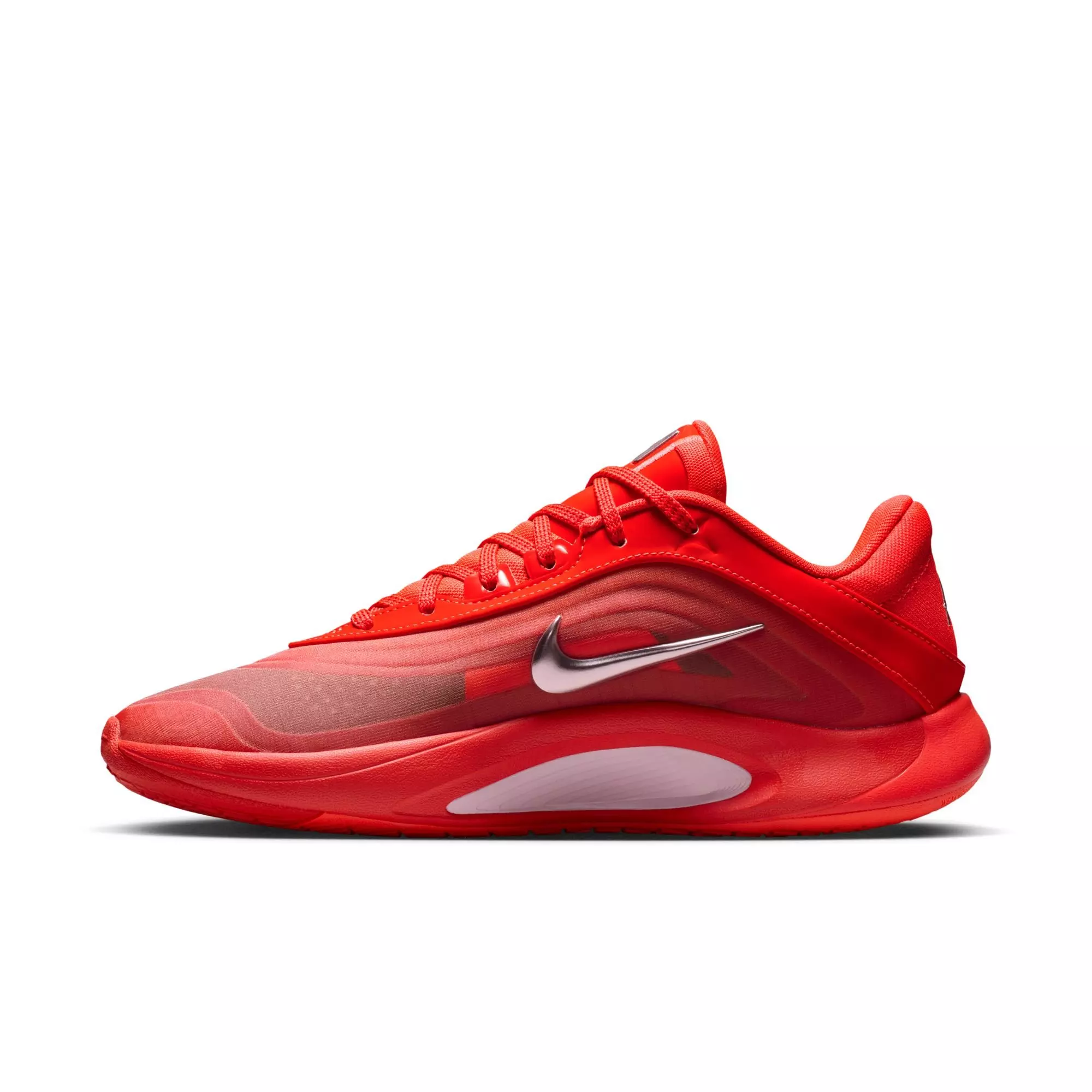 Nike A'One "Royal Flame" Basketball Shoe - BRIGHT CRIMSON/PINK FOAM