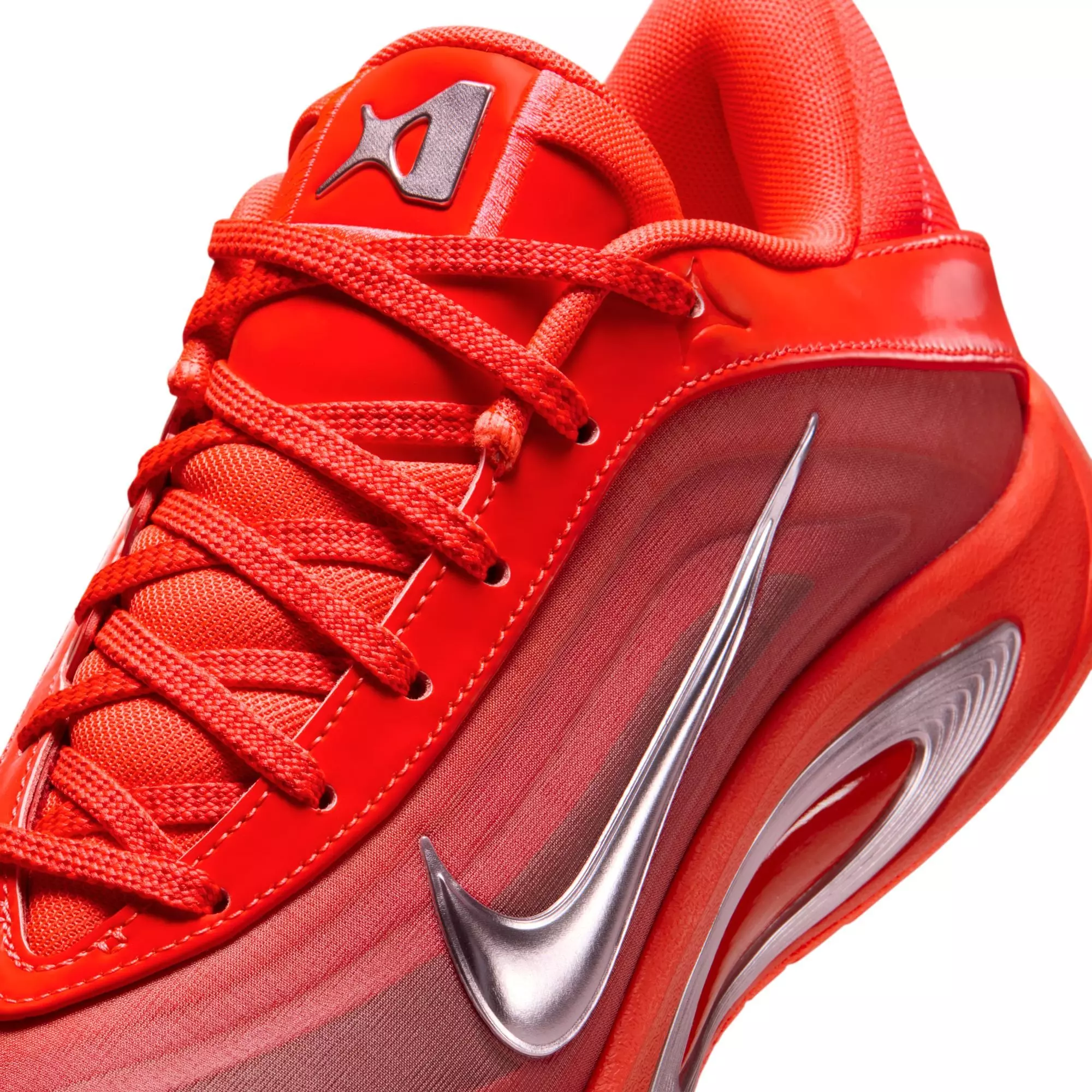 Nike A'One "Royal Flame" Basketball Shoe - BRIGHT CRIMSON/PINK FOAM