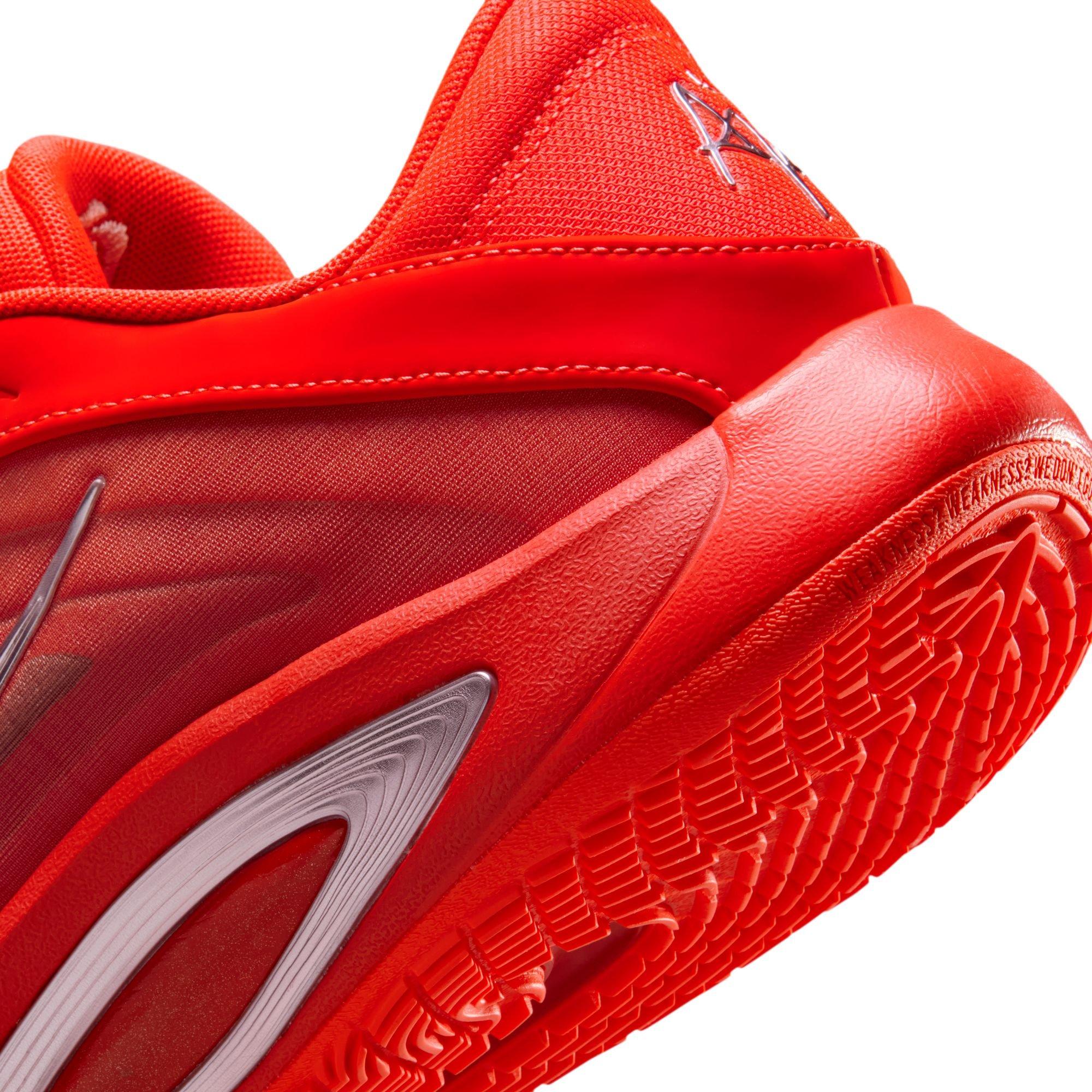 Nike A'One "Royal Flame" Basketball Shoe - BRIGHT CRIMSON/PINK FOAM Thumbnail View 5