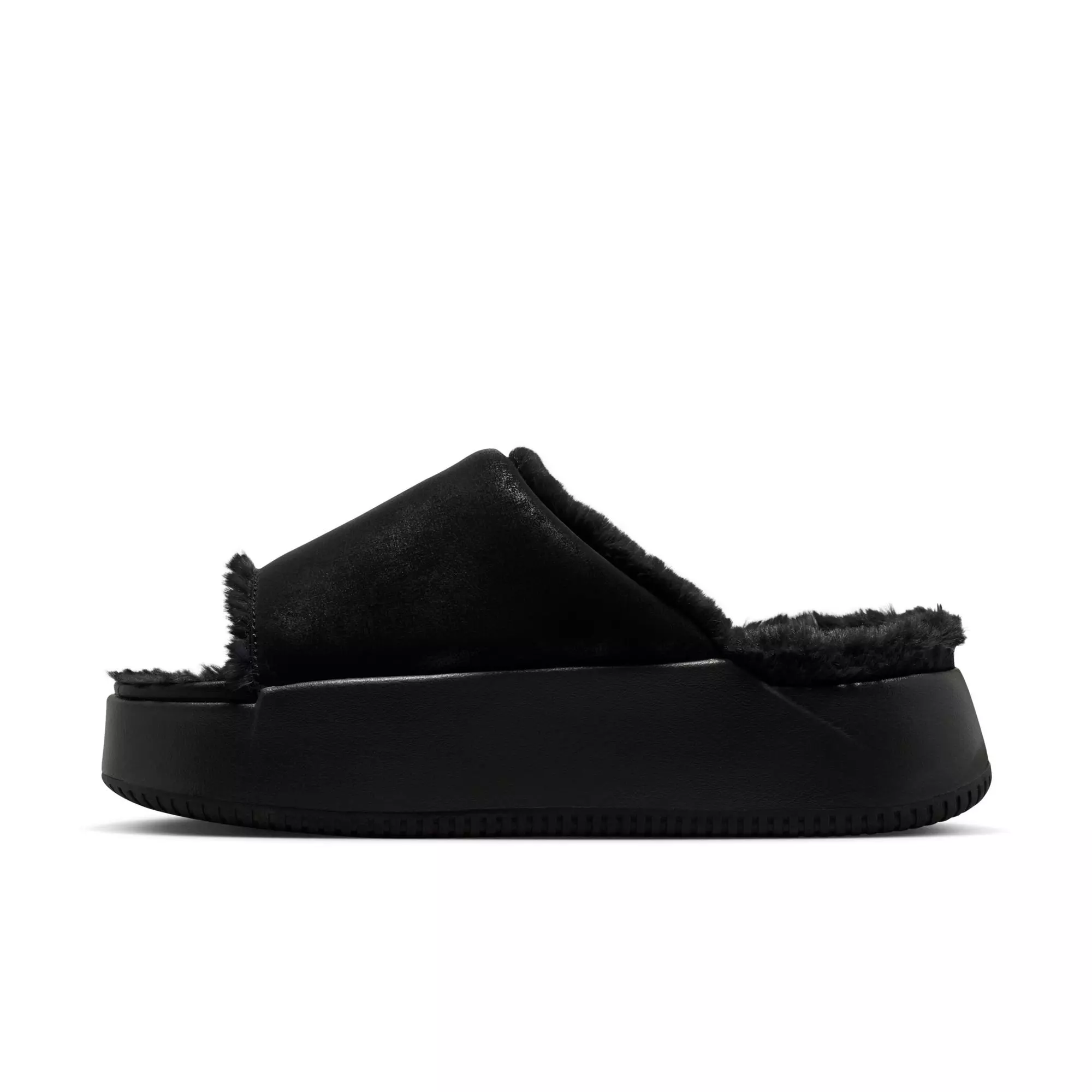 Nike Calm Elevation Fur "Black" Women's Slide - BLACK