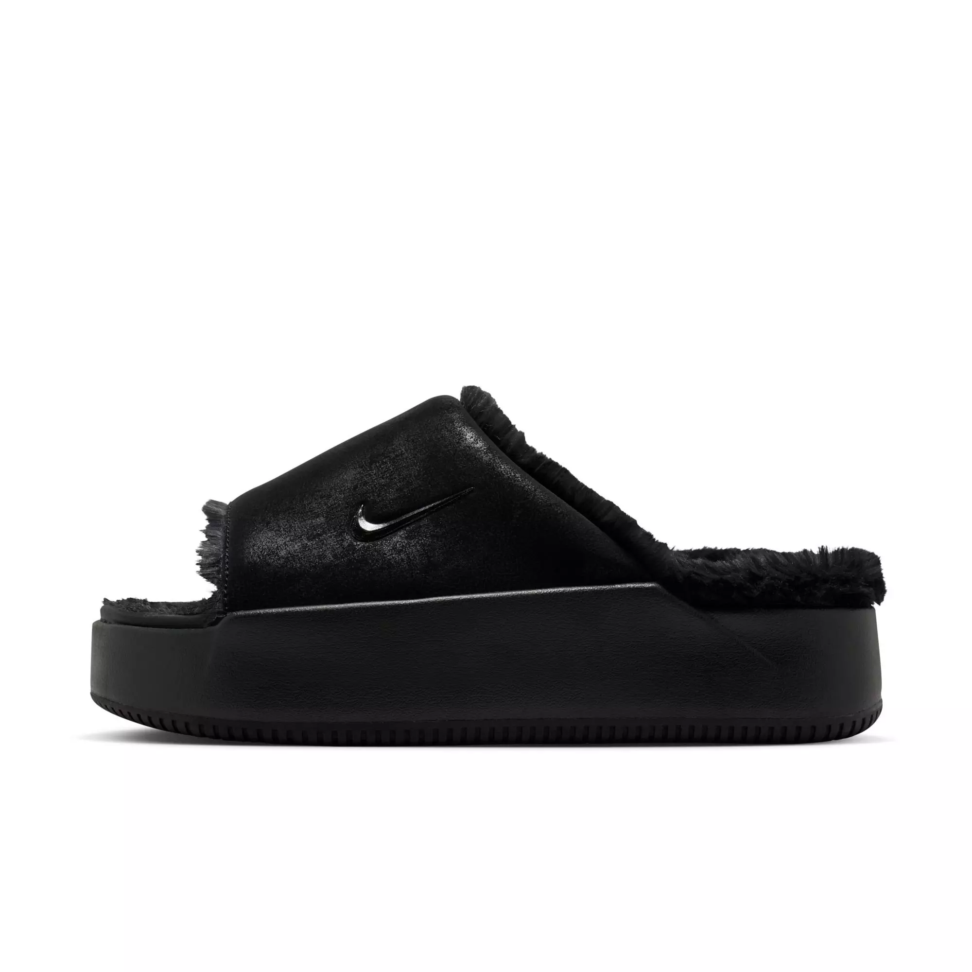 Nike Calm Elevation Fur "Black" Women's Slide - BLACK