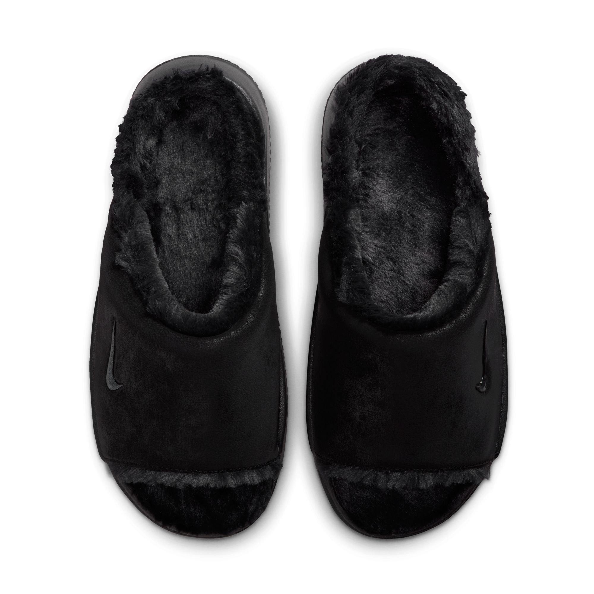 Nike Calm Elevation Fur "Black" Women's Slide - BLACK Thumbnail View 6