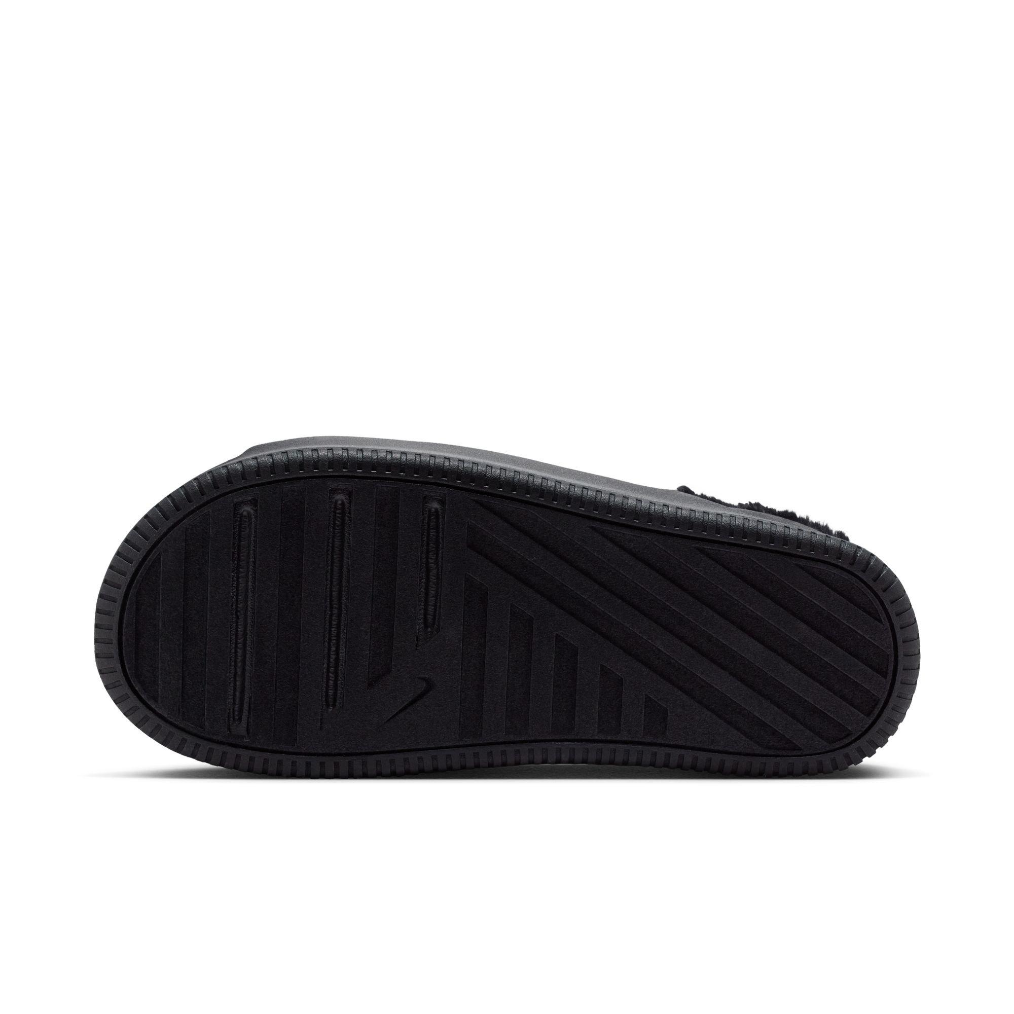 Nike Calm Elevation Fur "Black" Women's Slide - BLACK Thumbnail View 7