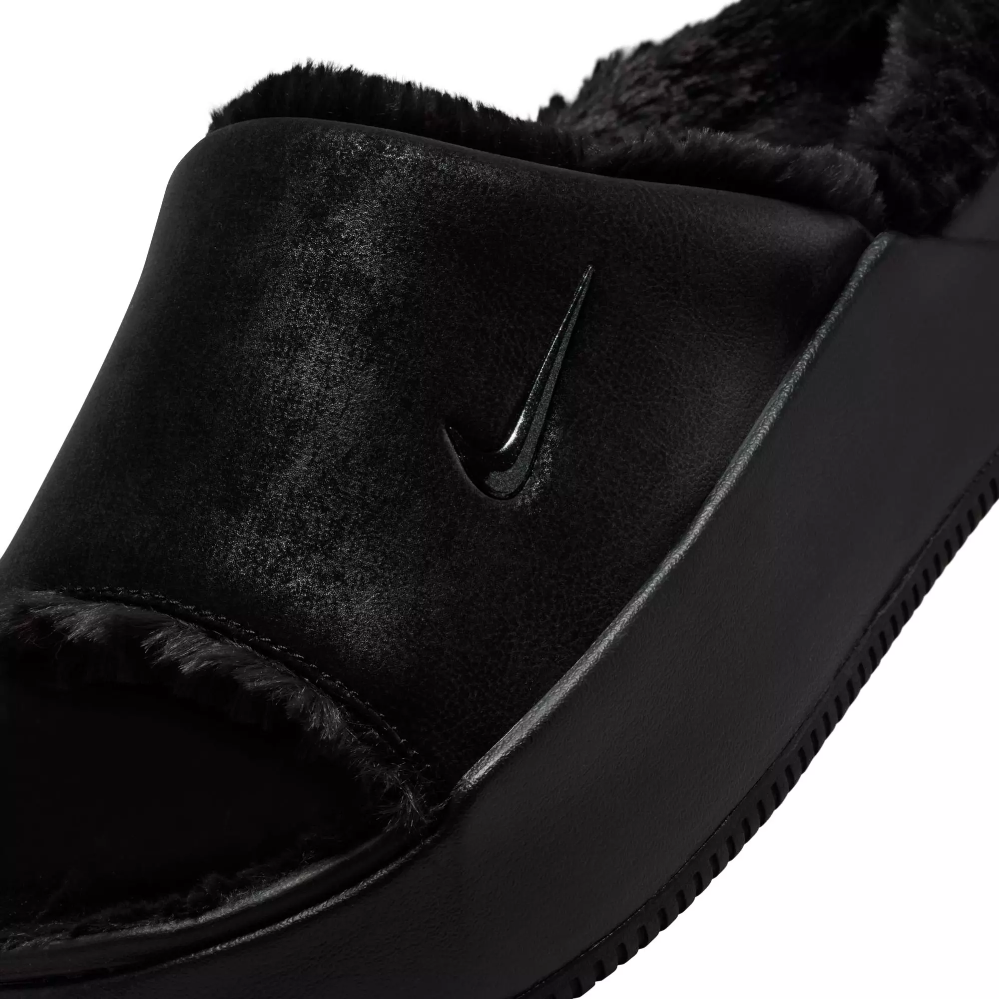 Nike Calm Elevation Fur "Black" Women's Slide - BLACK